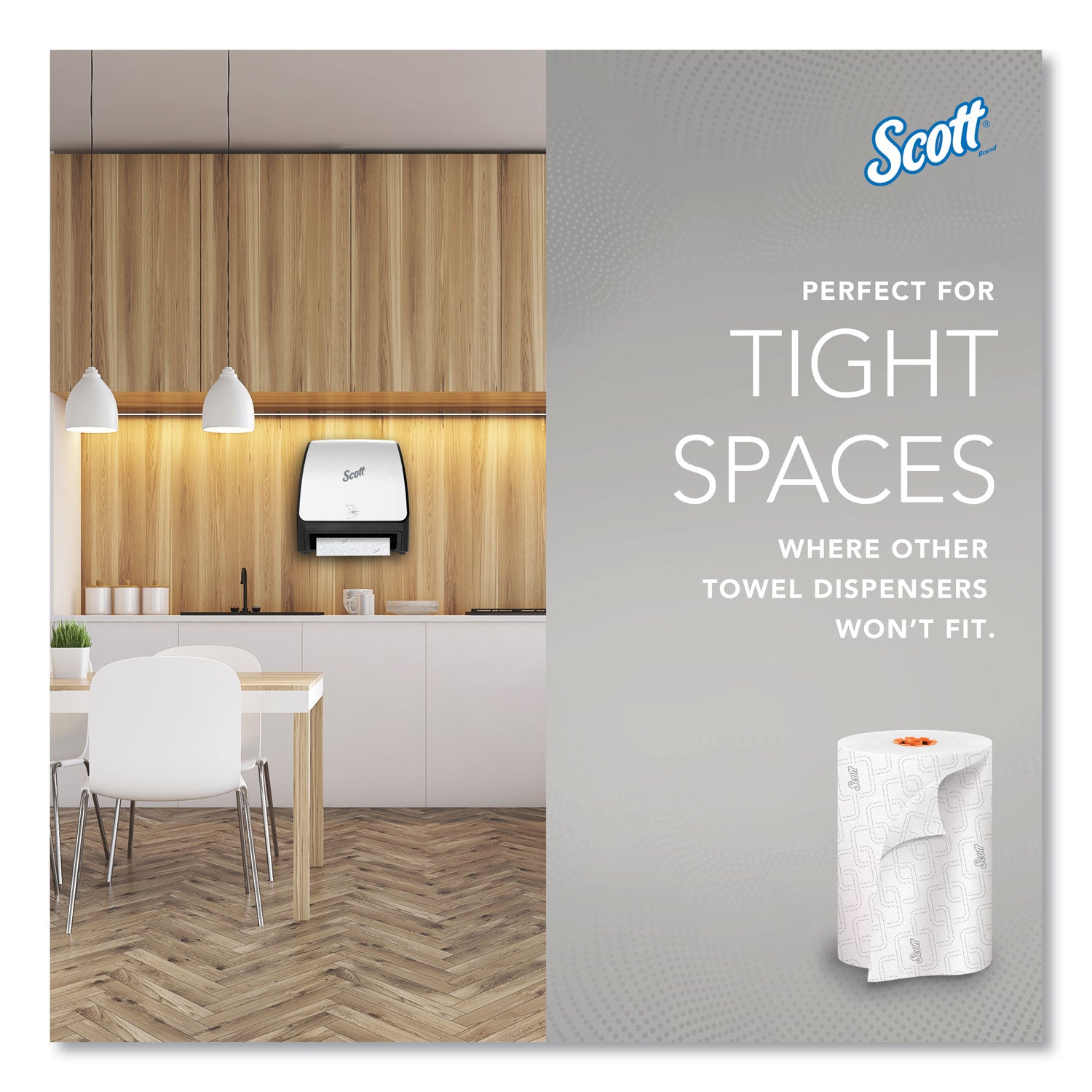 Scott Paper Towel - 8" x 580 ft - White, Orange - Paper - Centrefeed, Absorbent, Anti-bacterial - For Restroom - 6 / Box
