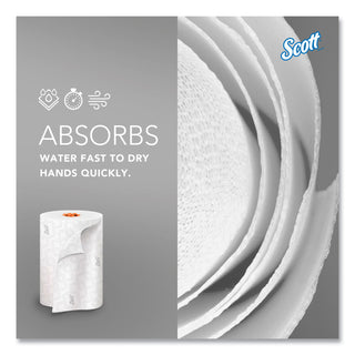 Scott Paper Towel - 8" x 580 ft - White, Orange - Paper - Centrefeed, Absorbent, Anti-bacterial - For Restroom - 6 / Box