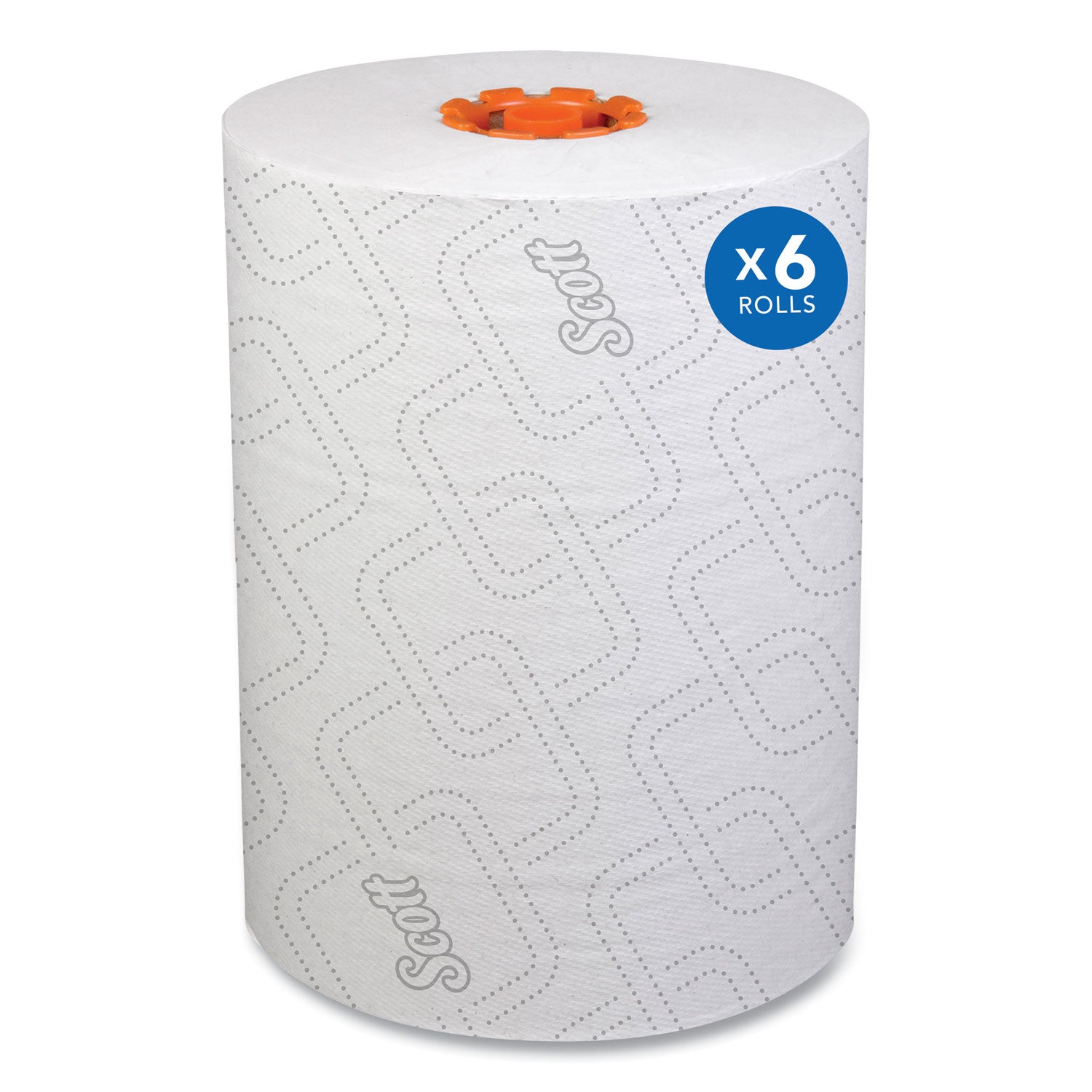 Scott Paper Towel - 8" x 580 ft - White, Orange - Paper - Centrefeed, Absorbent, Anti-bacterial - For Restroom - 6 / Box - 1