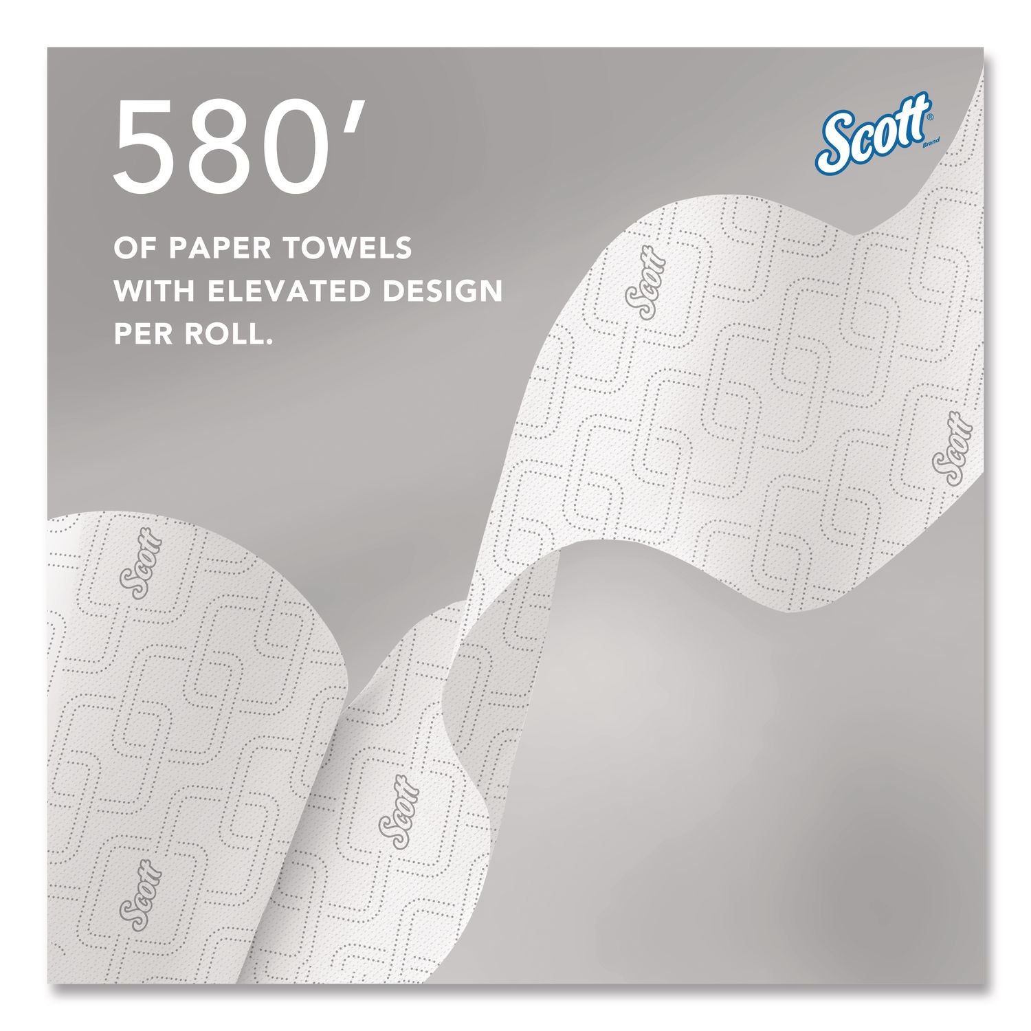 Slimroll Towels, 1-Ply, 8" x 580 ft, White/Pink Core, Traditional Business, 6 Rolls/Carton