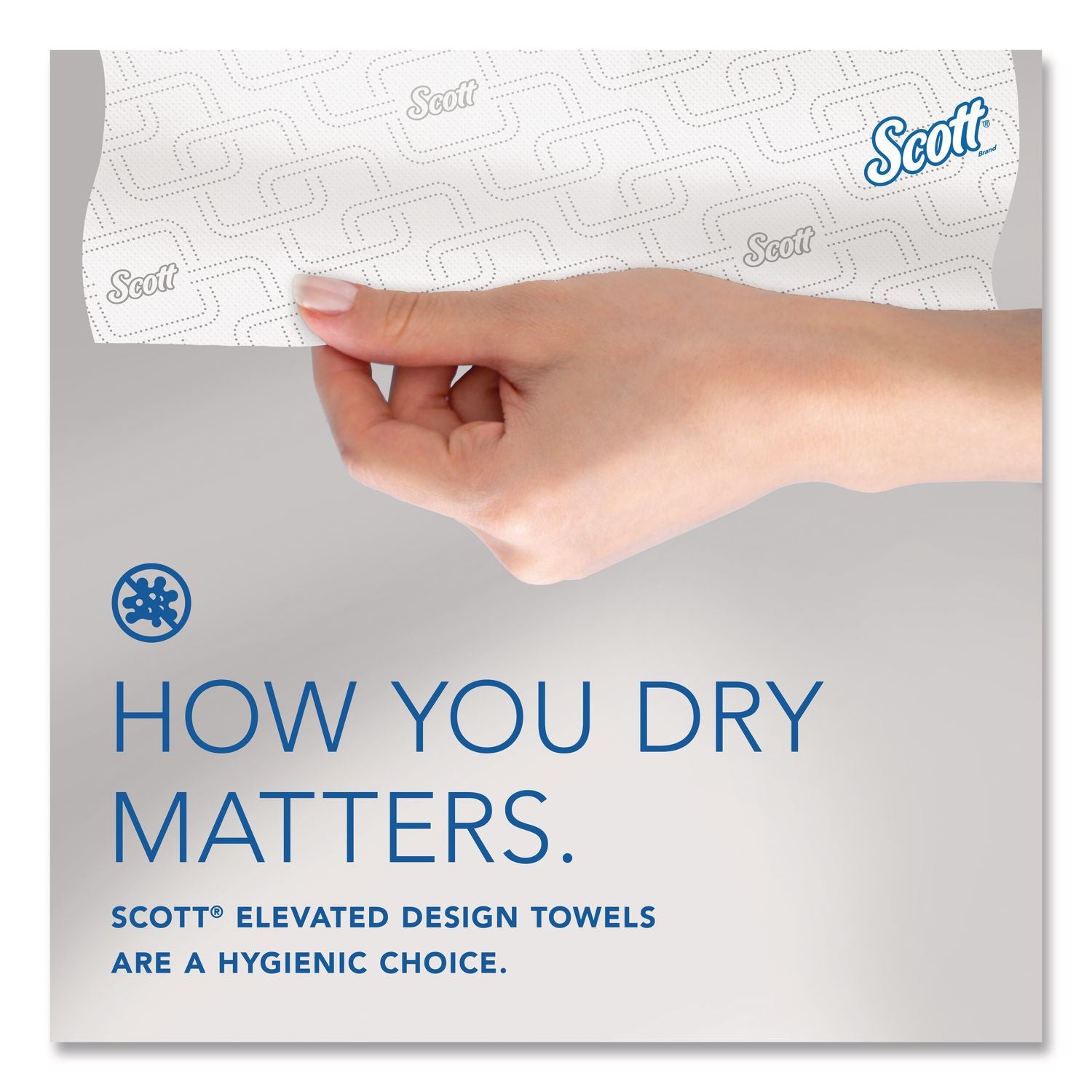 Slimroll Towels, 1-Ply, 8" x 580 ft, White/Pink Core, Traditional Business, 6 Rolls/Carton