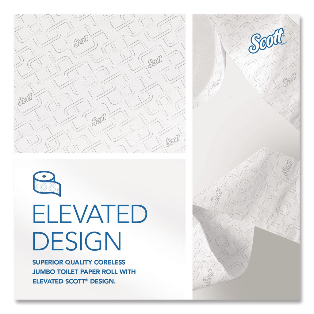 Essential Coreless JRT, Septic Safe, 2-Ply, White, 3.75" x 1,150 ft, 12 Rolls/Carton