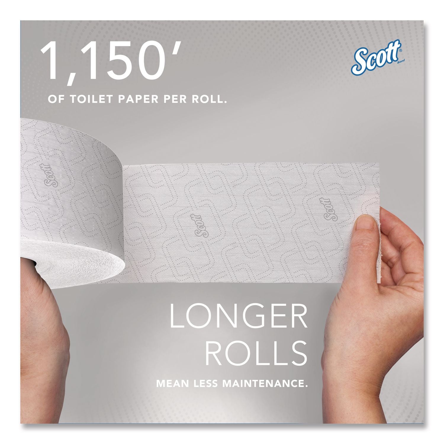 Essential Coreless JRT, Septic Safe, 2-Ply, White, 3.75" x 1,150 ft, 12 Rolls/Carton