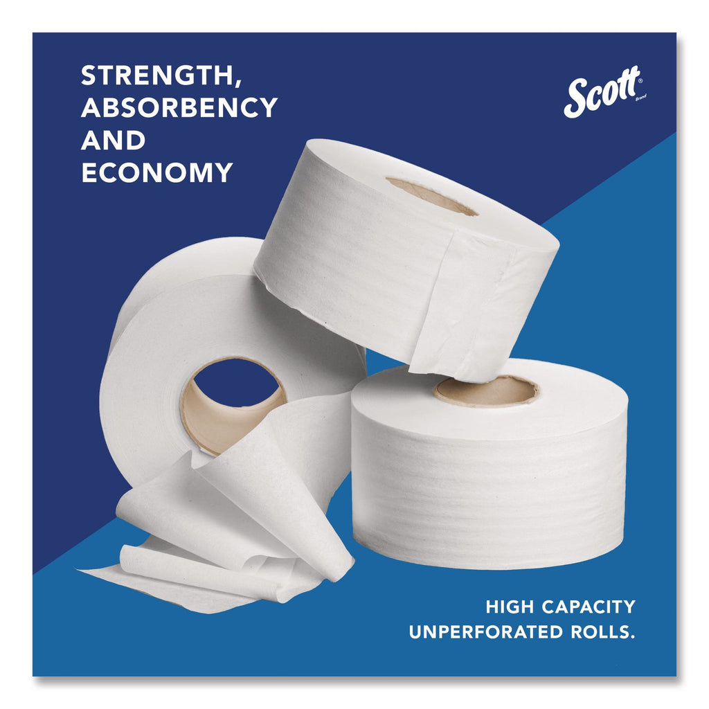 Essential JRT Jumbo Roll Bathroom Tissue, Septic Safe, 2-Ply, White, 3.55" x 1,000 ft, 12 Rolls/Carton