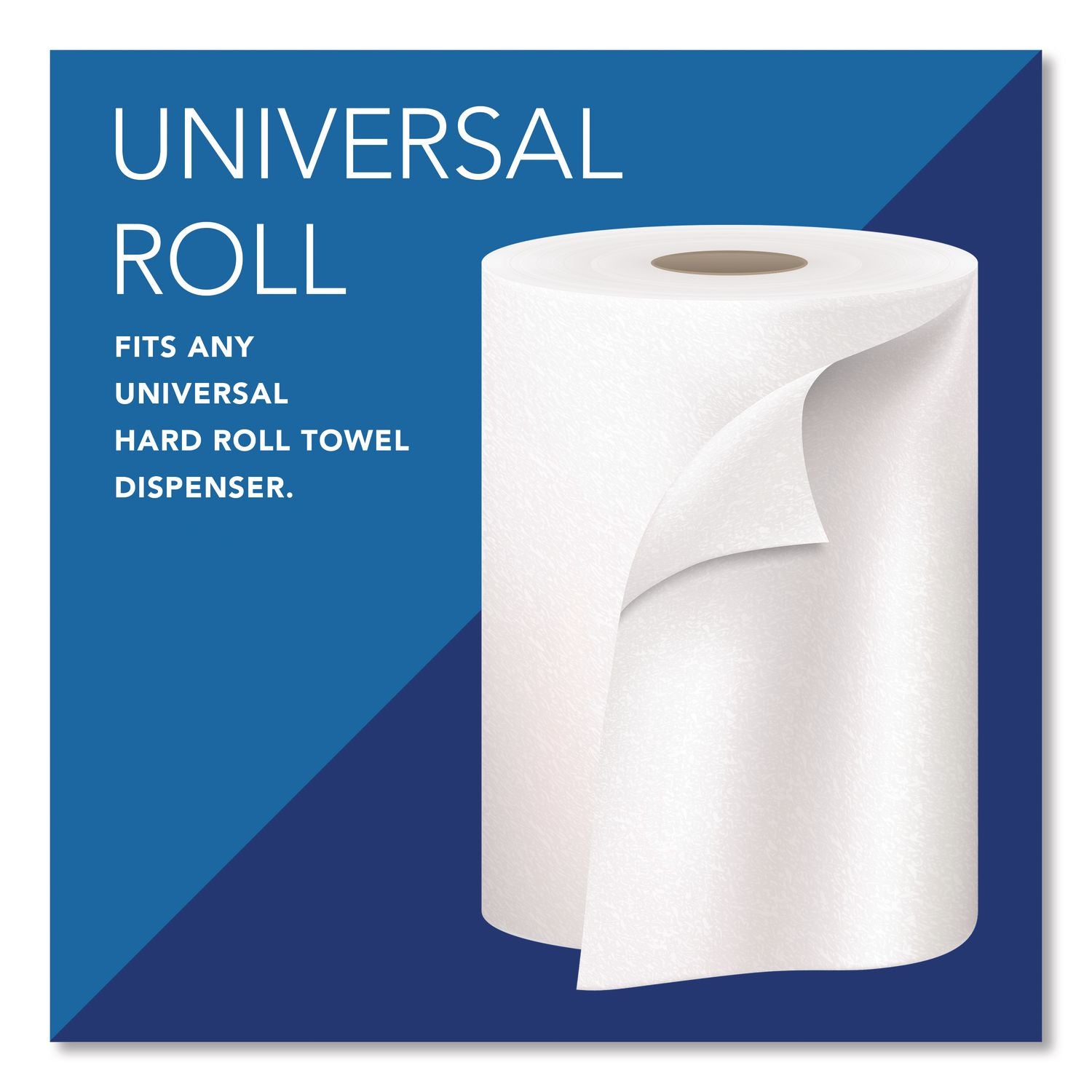 Essential High Capacity Hard Roll Towels for Business, 1-Ply, 8" x 1,000 ft, 1.5" Core, Recycled, White, 6 Rolls/Carton