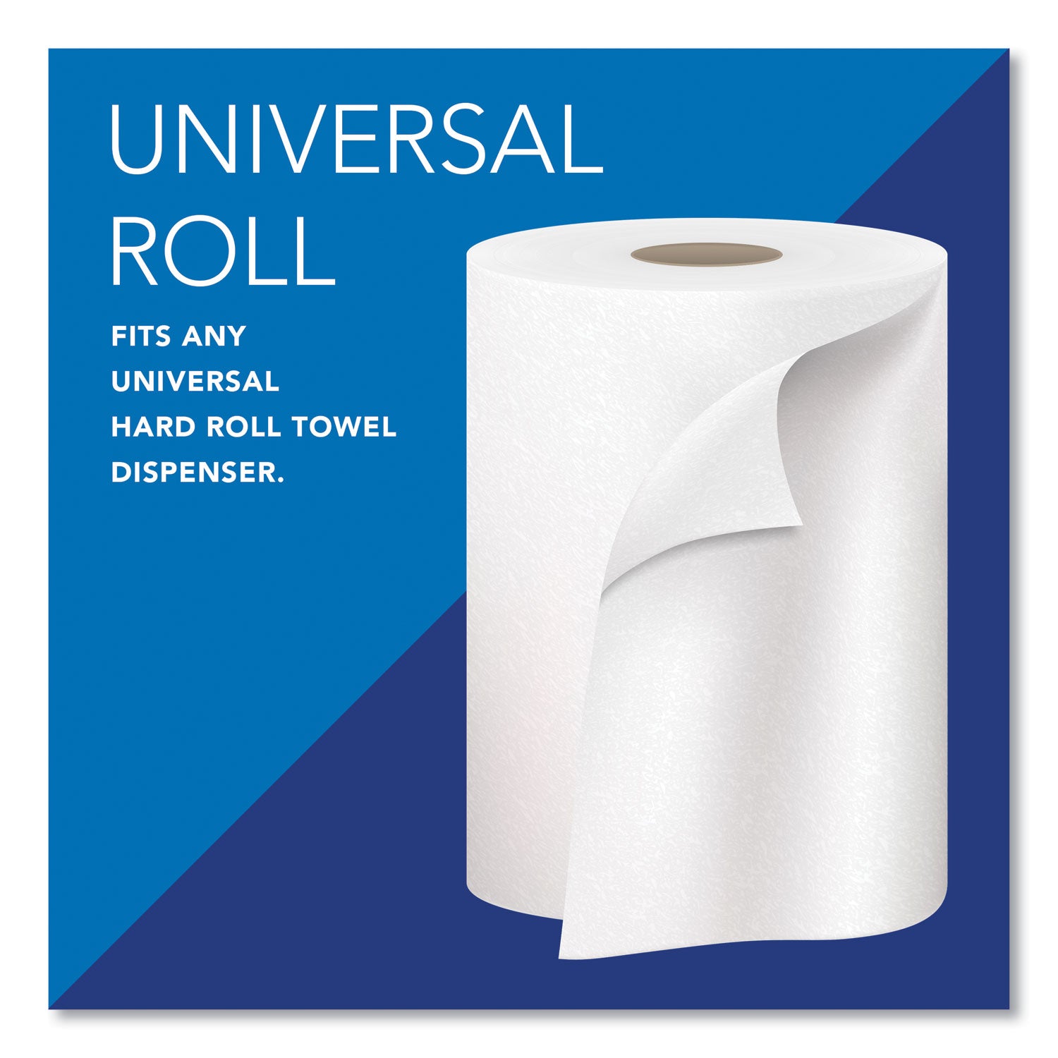 Essential Hard Roll Towels for Business, Absorbency Pockets, 1-Ply, 8" x 800 ft, 1.5" Core, White, 12 Rolls/Carton - 