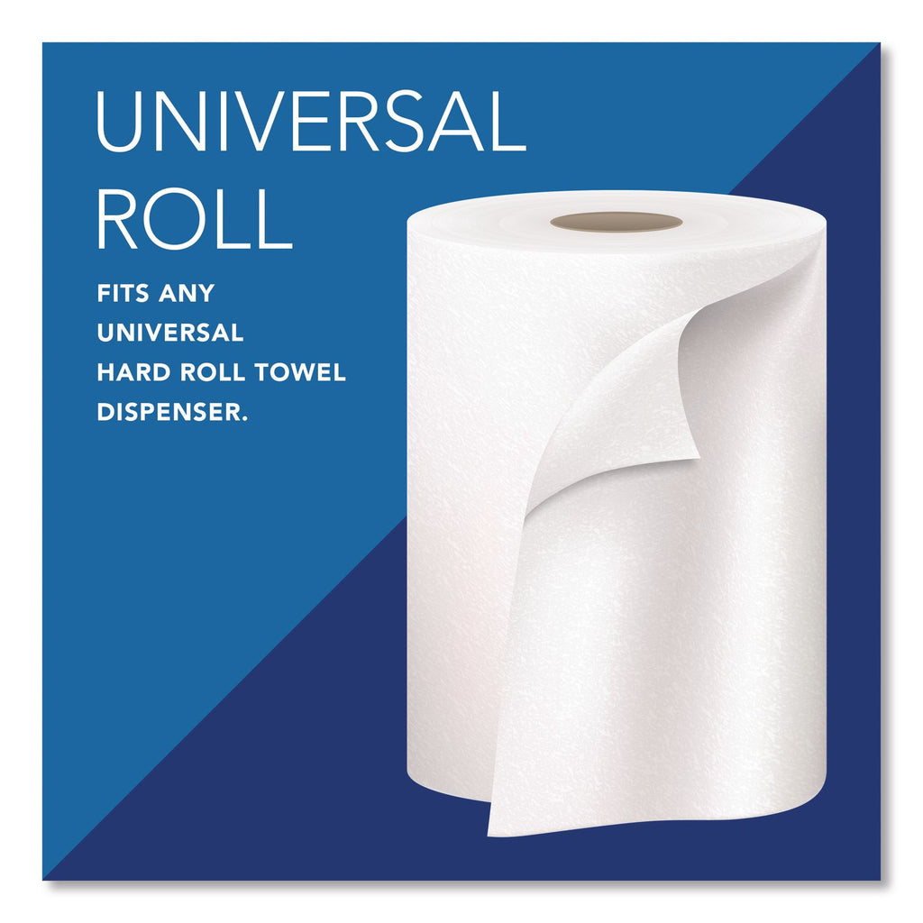 Essential Hard Roll Towels for Business, Absorbency Pockets, 1-Ply, 8" x 800 ft, 1.5" Core, White, 12 Rolls/Carton