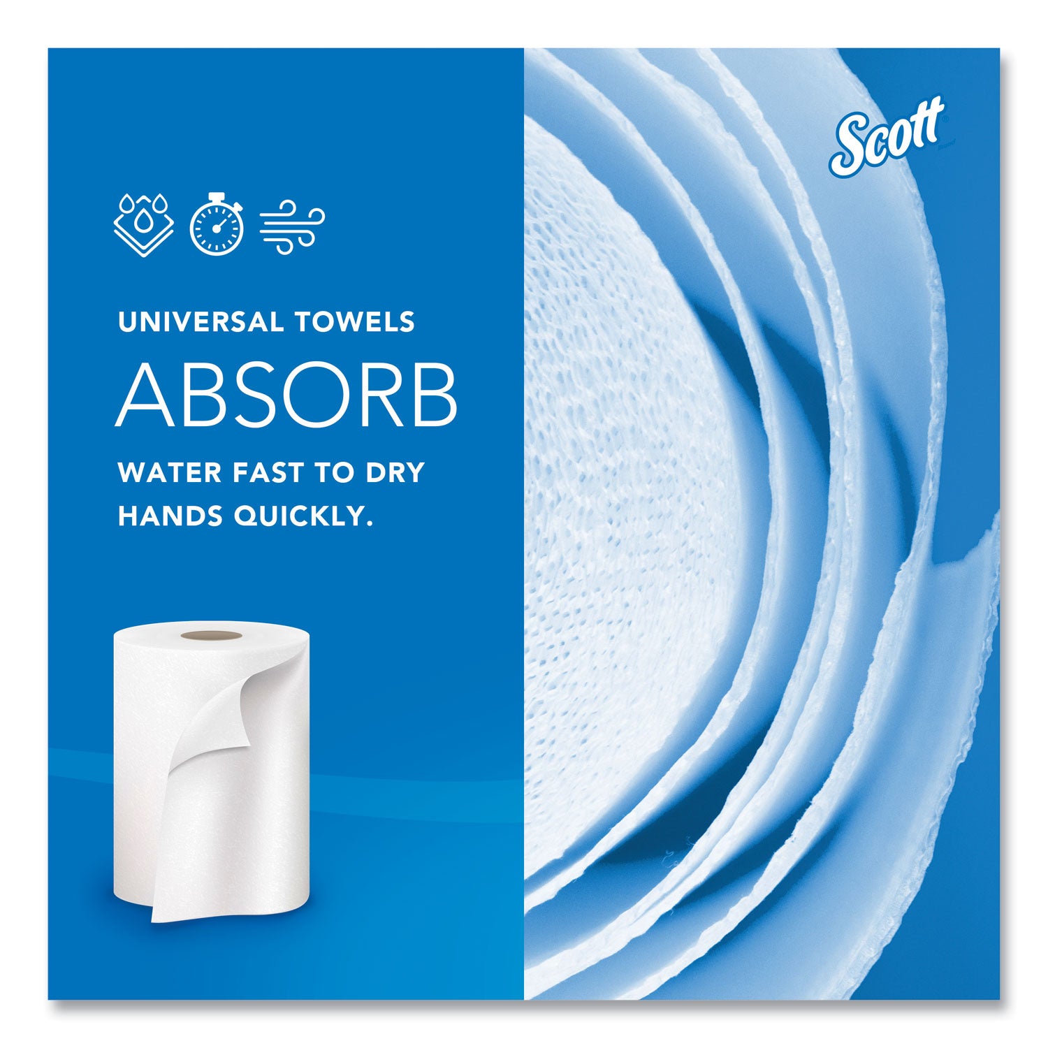 Essential Hard Roll Towels for Business, Absorbency Pockets, 1-Ply, 8" x 800 ft, 1.5" Core, White, 12 Rolls/Carton - 