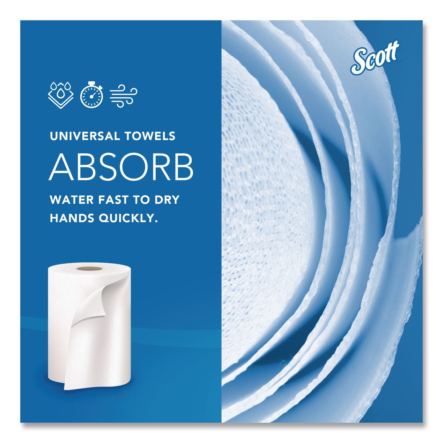 Essential High Capacity Hard Roll Towels for Business, Absorbency Pockets, 1-Ply, 8" x 1,000 ft, 1.5" Core, White,12 Rolls/CT