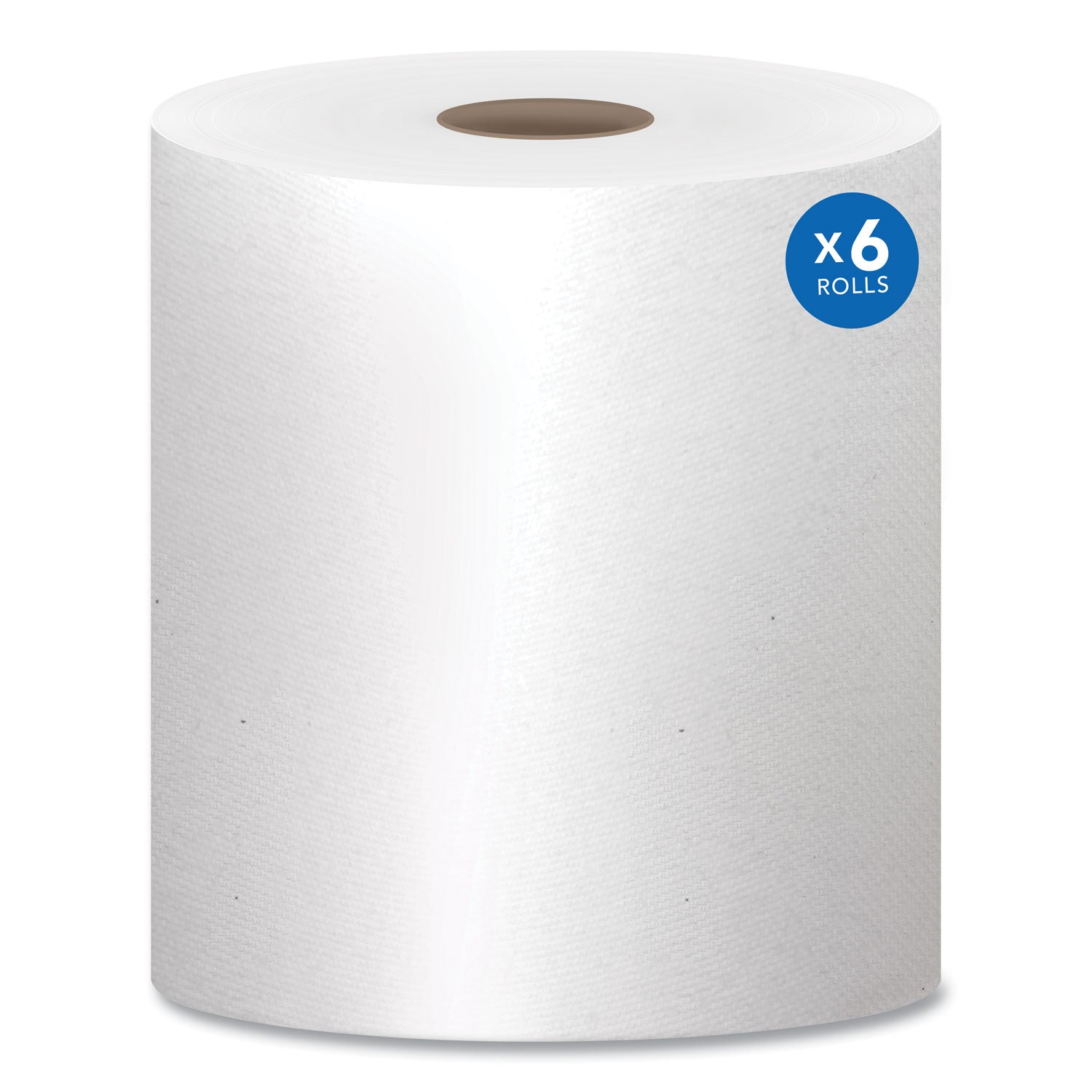 Essential High Capacity Hard Roll Towels for Business, 1-Ply, 8" x 1,000 ft, 1.5" Core, Recycled, White, 6 Rolls/Carton - 