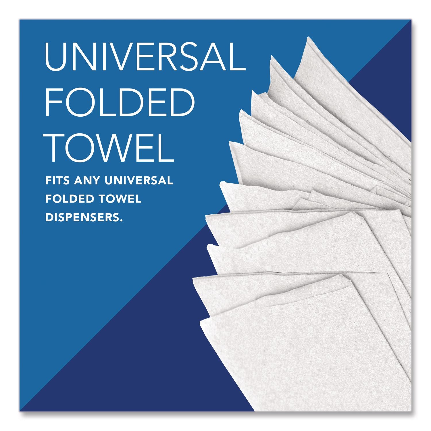 Essential Multi-Fold Towels 100% Recycled, 1-Ply, 9.2 x 9.4, White, 250/Pack, 16 Packs/Carton