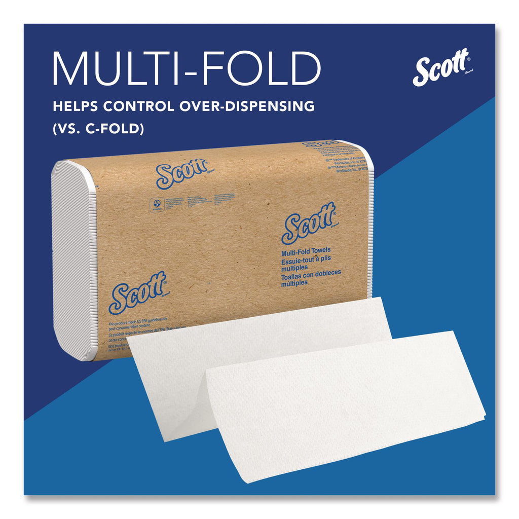 Essential Multi-Fold Towels, 1-Ply, 8 x 9.4, White, 250/Pack, 16 Packs/Carton