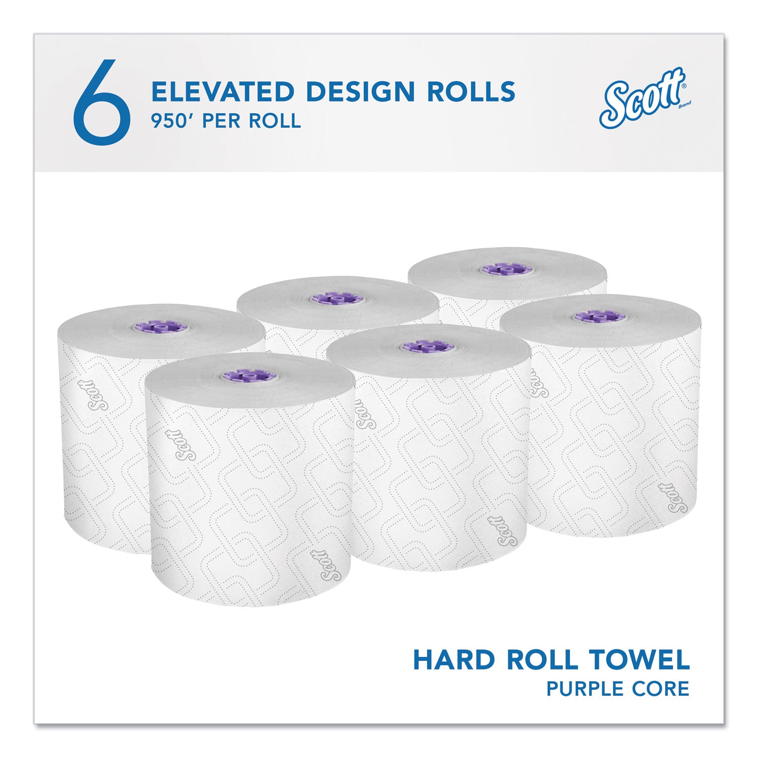 essential-high-capacity-hard-roll-towel-1-ply-8-x-950-ft-white-6-rolls-carton_kcc02001 - 2