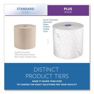 Essential High Capacity Hard Roll Towel, 1-Ply, 8" x 950 ft, White, 6 Rolls/Carton