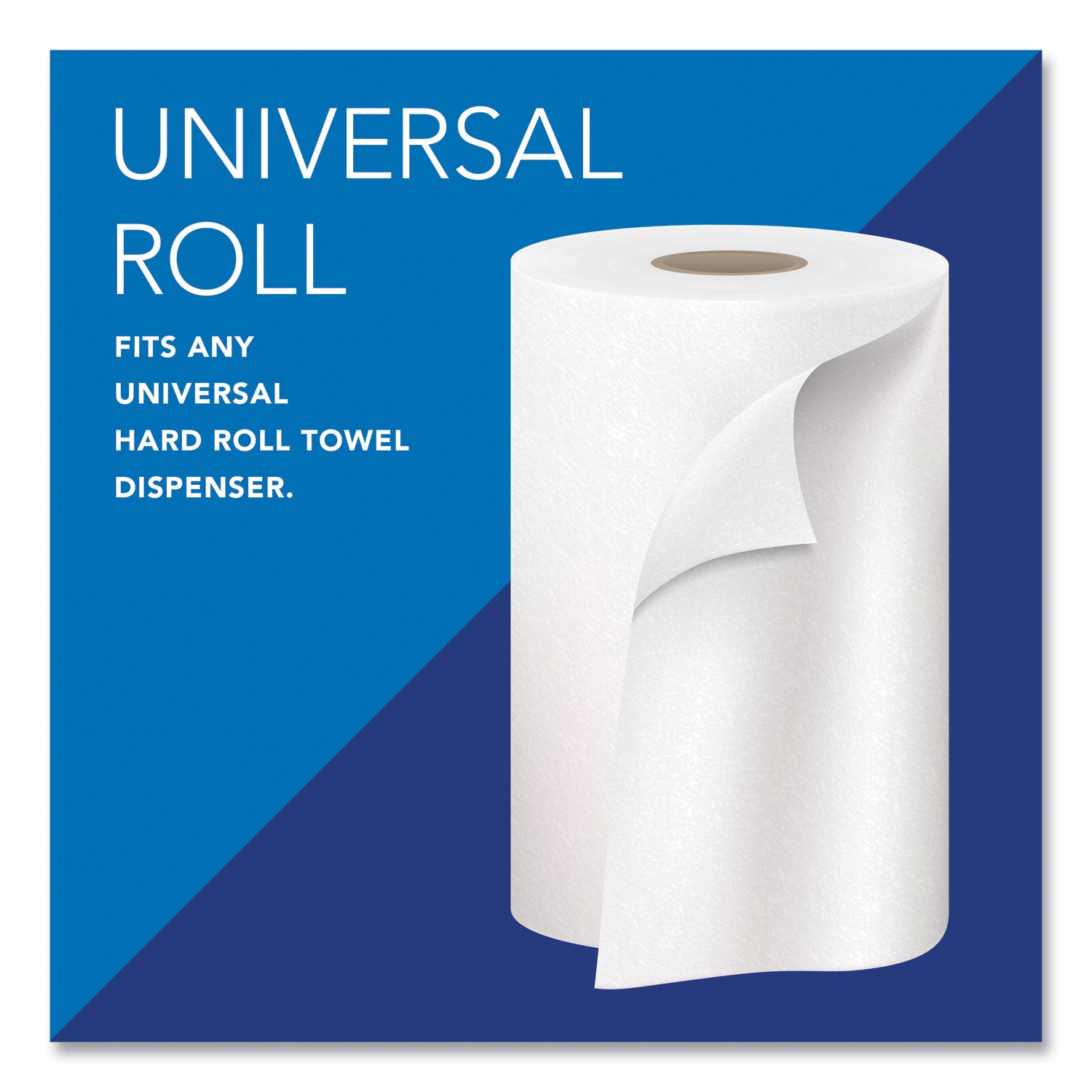 Essential Hard Roll Towels for Business, Absorbency Pockets, 1-Ply, 8" x 400 ft, 1.5" Core, White, 12 Rolls/Carton - 