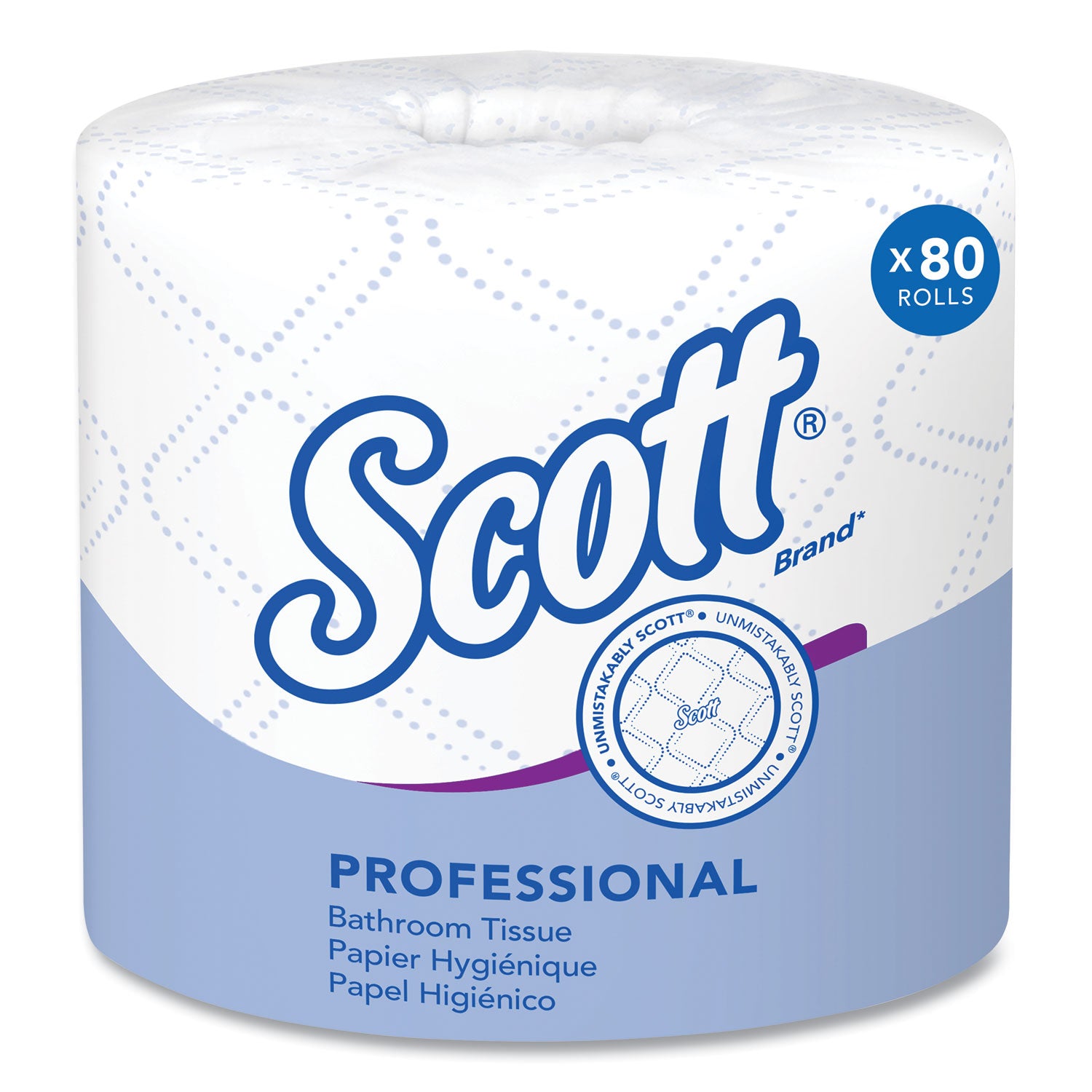 Essential Standard Roll Bathroom Tissue for Business, Septic Safe, 2-Ply, White, 550 Sheets/Roll, 80/Carton - 