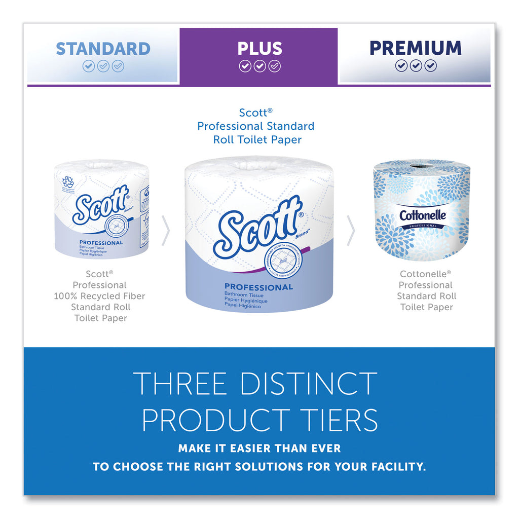 Essential Standard Roll Bathroom Tissue for Business, Septic Safe, 2-Ply, White, 550 Sheets/Roll, 80/Carton