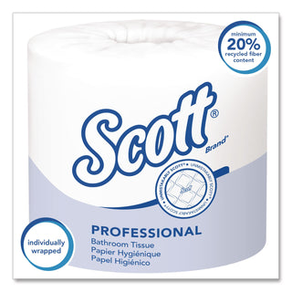 Essential Standard Roll Bathroom Tissue for Business, Septic Safe, 1-Ply, White, 1,210 Sheets/Roll, 80 Rolls/Carton