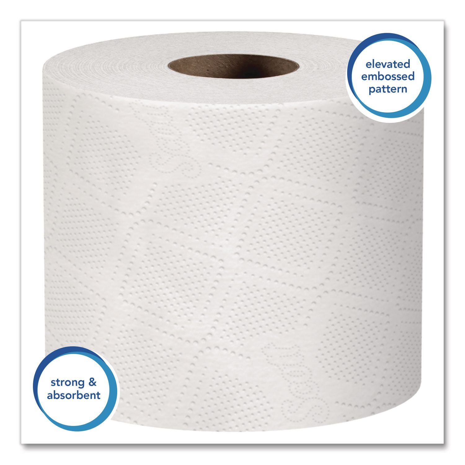 Essential Standard Roll Bathroom Tissue for Business, Septic Safe, 1-Ply, White, 1,210 Sheets/Roll, 80 Rolls/Carton