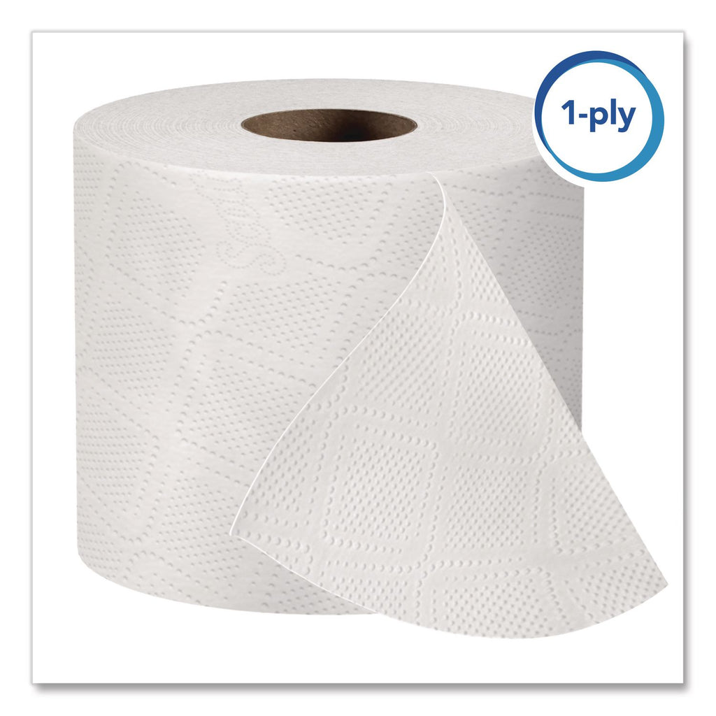 Essential Standard Roll Bathroom Tissue for Business, Septic Safe, 1-Ply, White, 1,210 Sheets/Roll, 80 Rolls/Carton