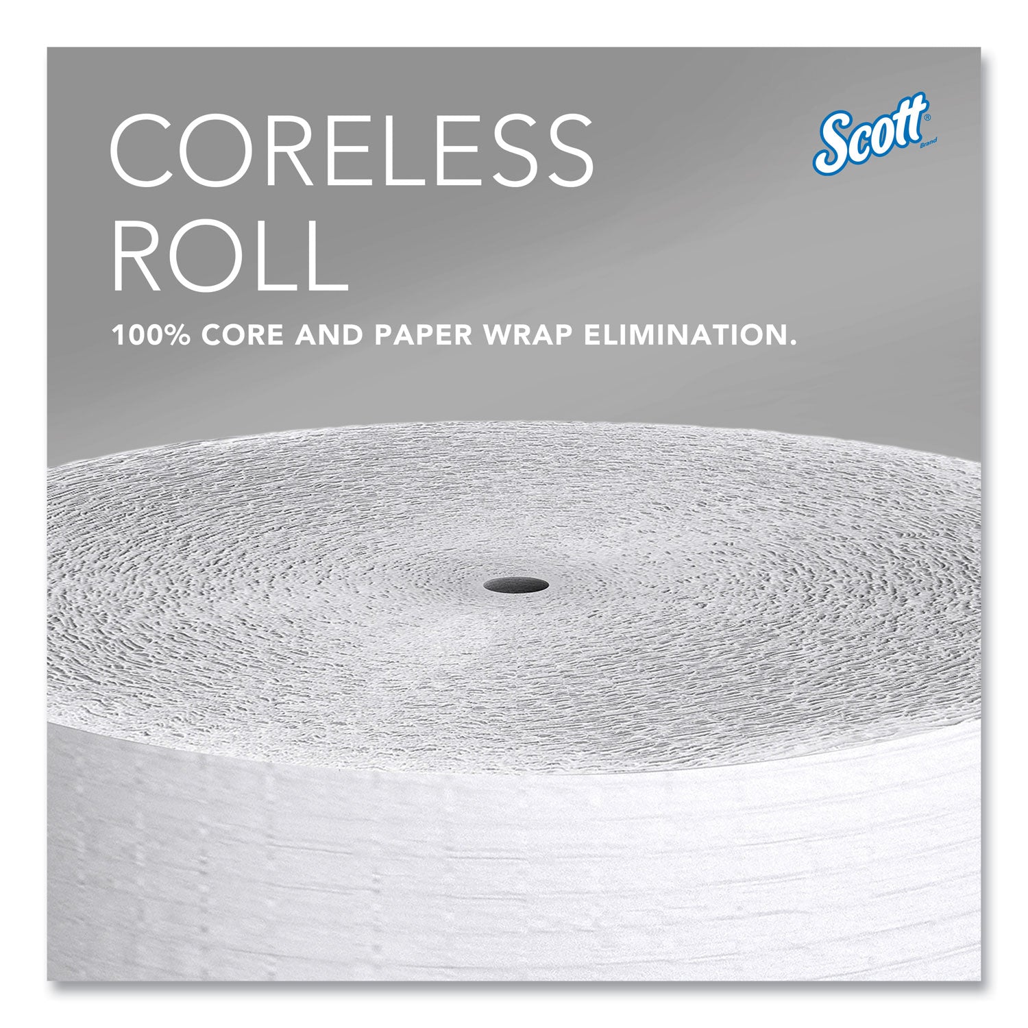 Essential Coreless JRT, Septic Safe, 1-Ply, White, 3.75 x 2,300 ft, 12 Rolls/Carton - 