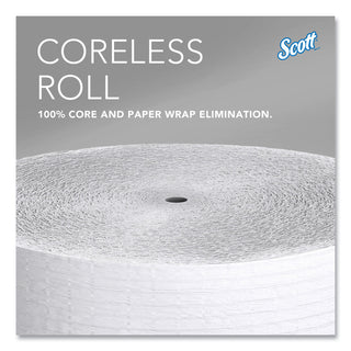 Essential Coreless JRT, Septic Safe, 1-Ply, White, 3.75 x 2,300 ft, 12 Rolls/Carton