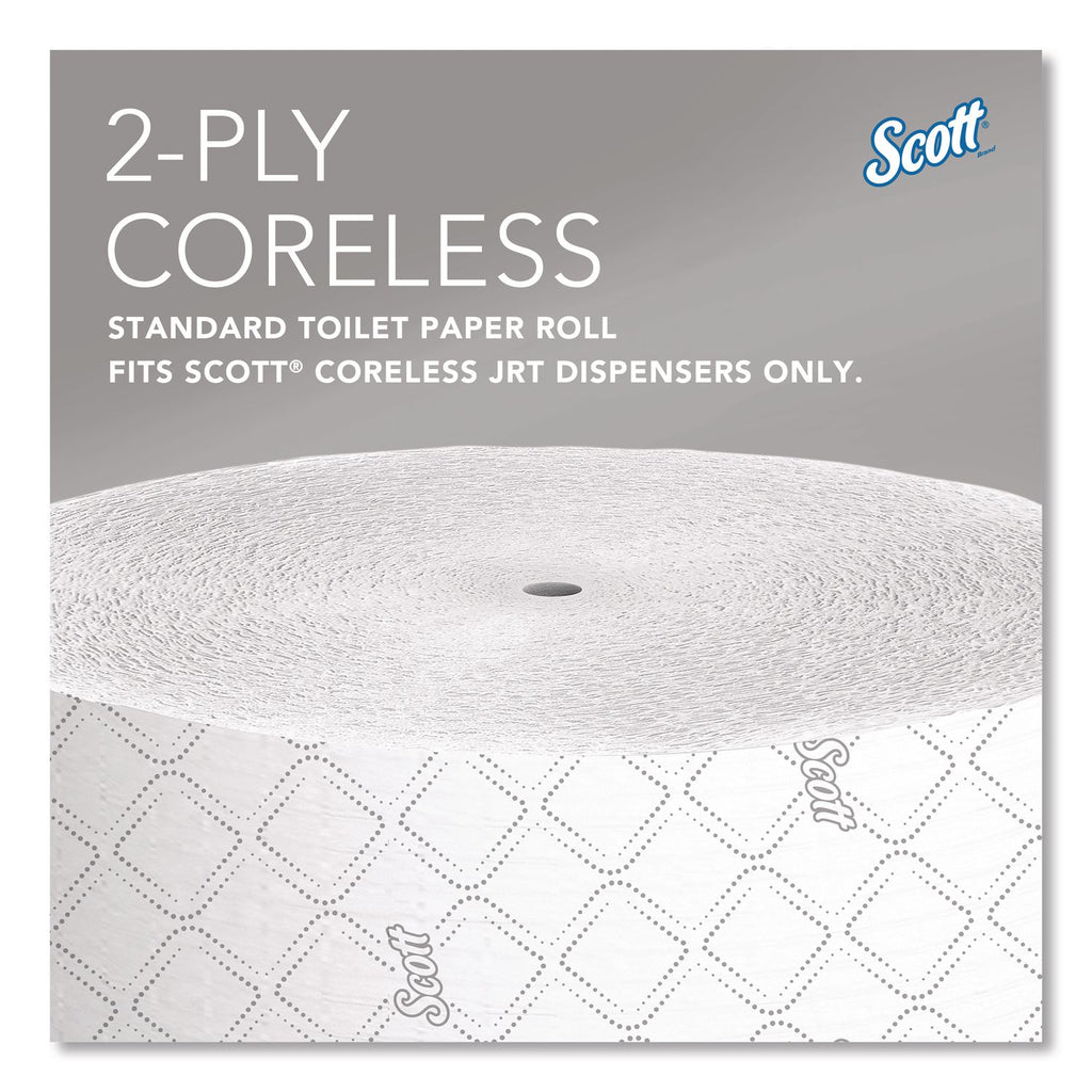 Essential Coreless JRT, Septic Safe, 2-Ply, White, 3.75" x 1,150 ft, 12 Rolls/Carton