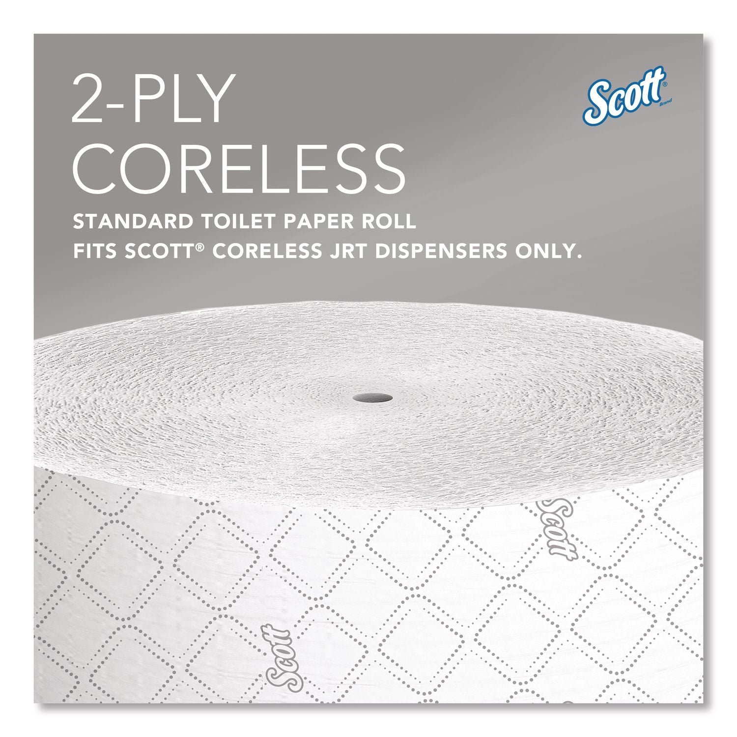 Essential Coreless JRT, Septic Safe, 2-Ply, White, 3.75" x 1,150 ft, 12 Rolls/Carton