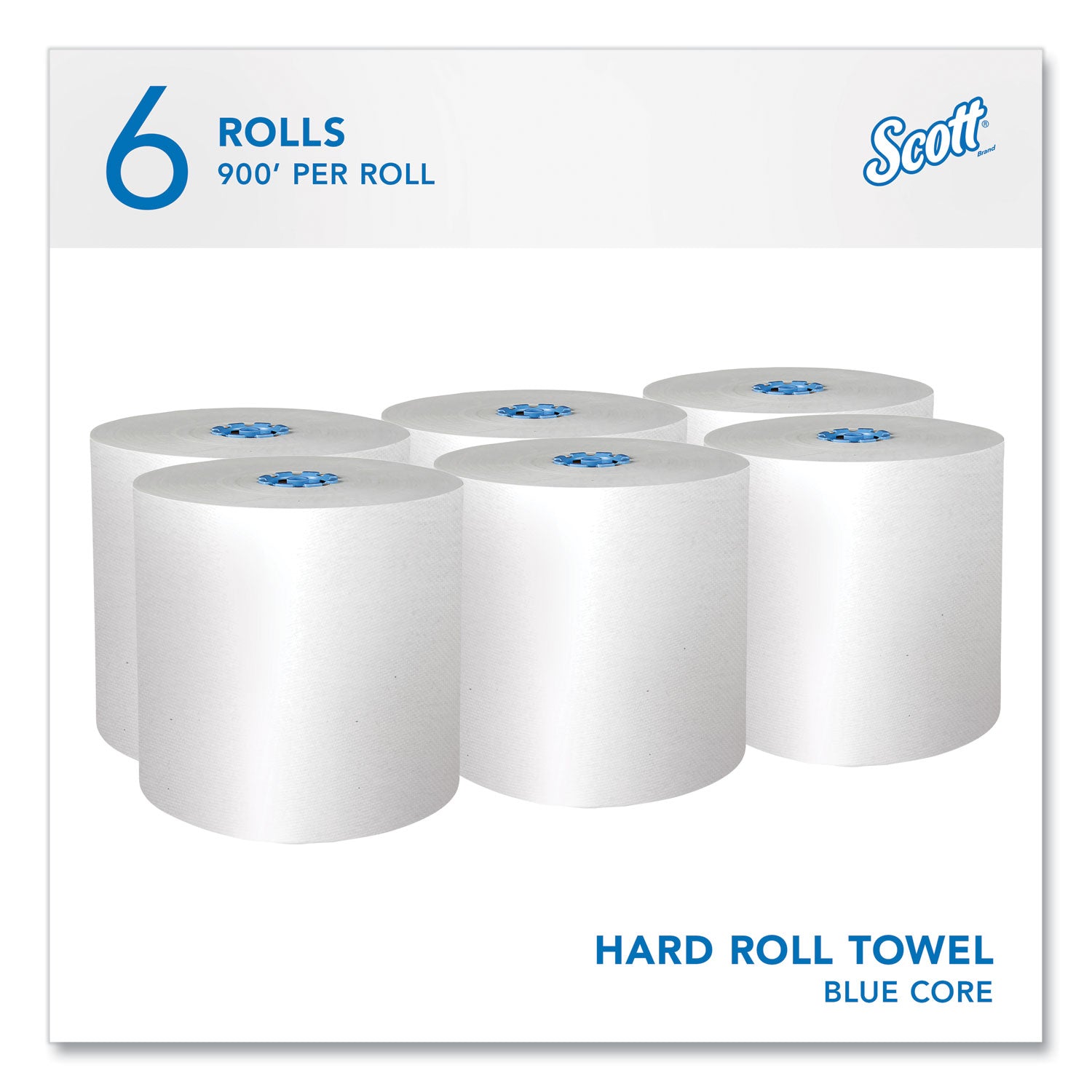 pro-hard-roll-paper-towels-with-absorbency-pockets-for-scott-pro-dispenser-blue-core-only-1-ply-75-x-900-ft-6-rolls-ct_kcc43959 - 2