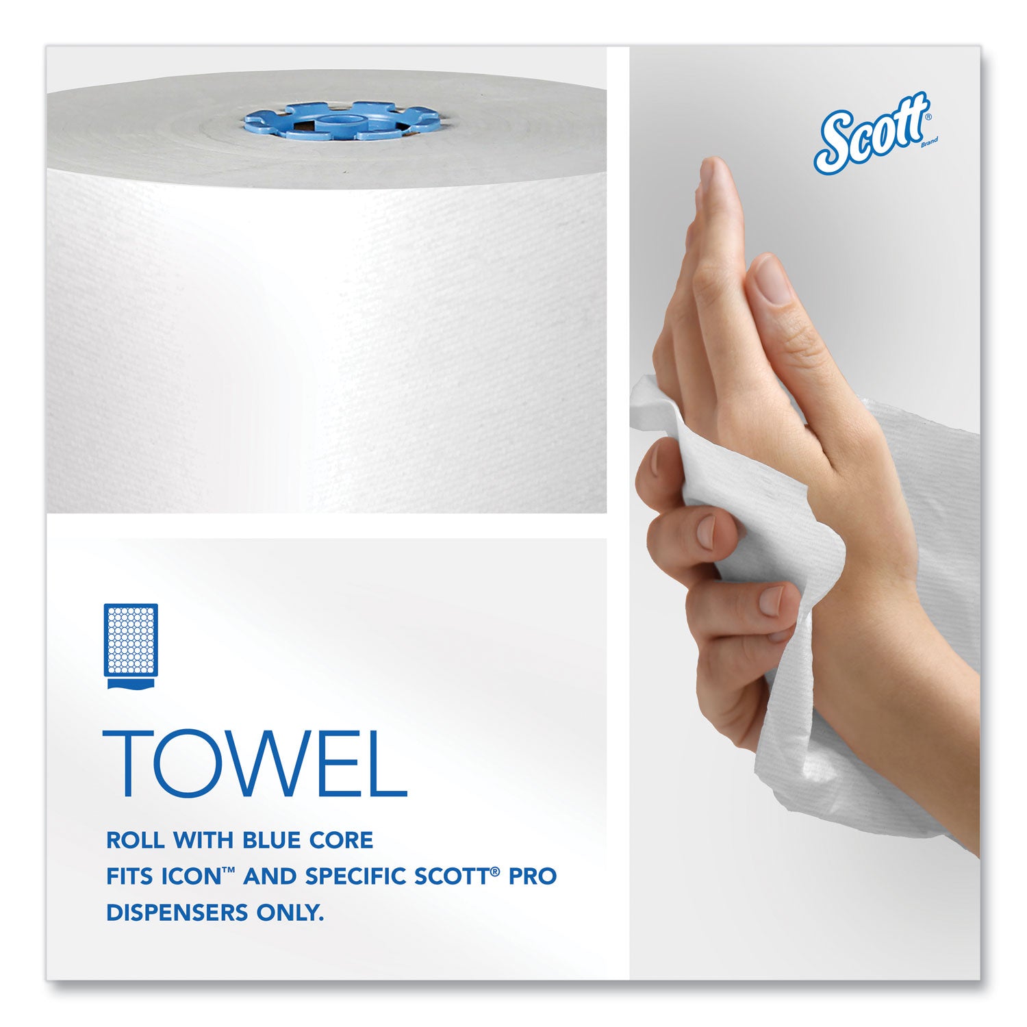 pro-hard-roll-paper-towels-with-absorbency-pockets-for-scott-pro-dispenser-blue-core-only-1-ply-75-x-900-ft-6-rolls-ct_kcc43959 - 6