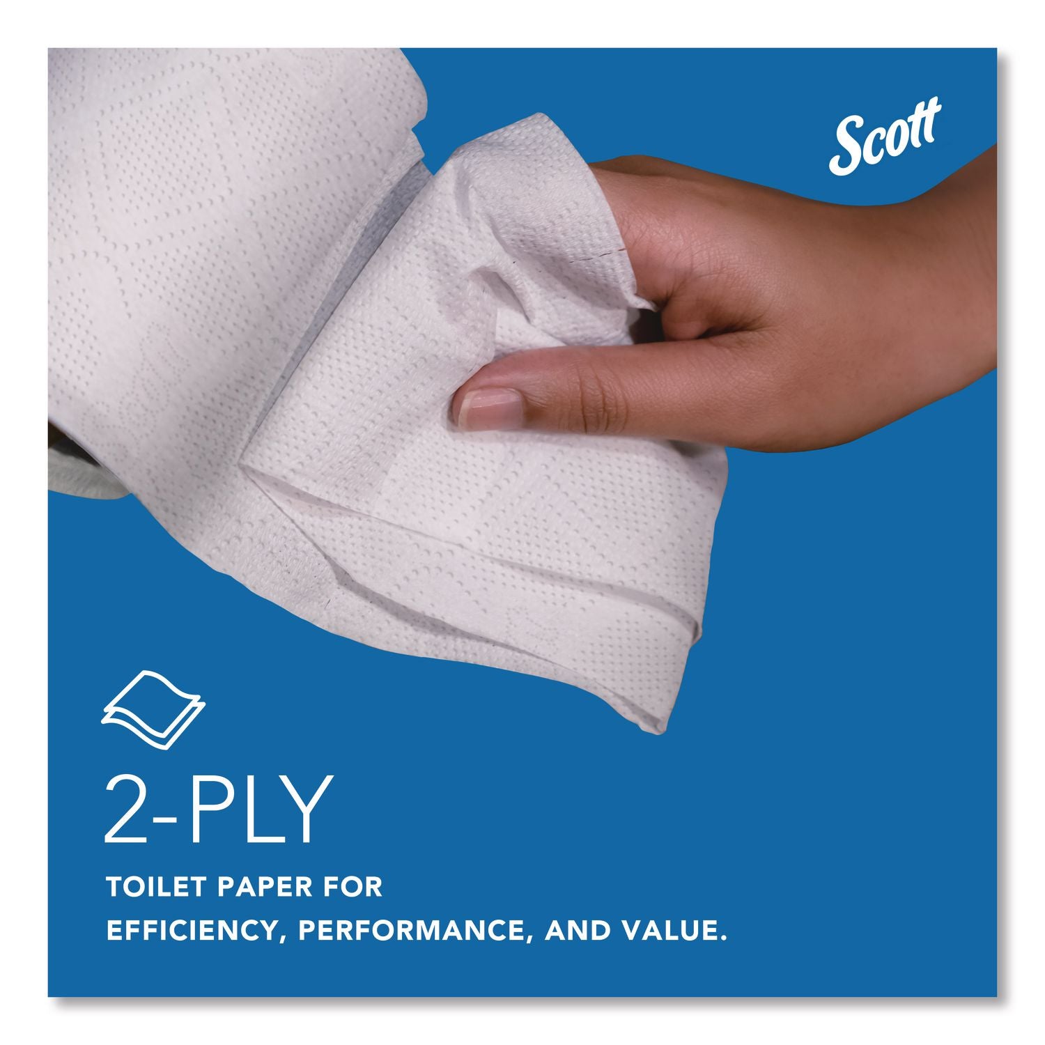 Essential Standard Roll Bathroom Tissue for Business, Septic Safe, 2-Ply, White, 550 Sheets/Roll, 80/Carton