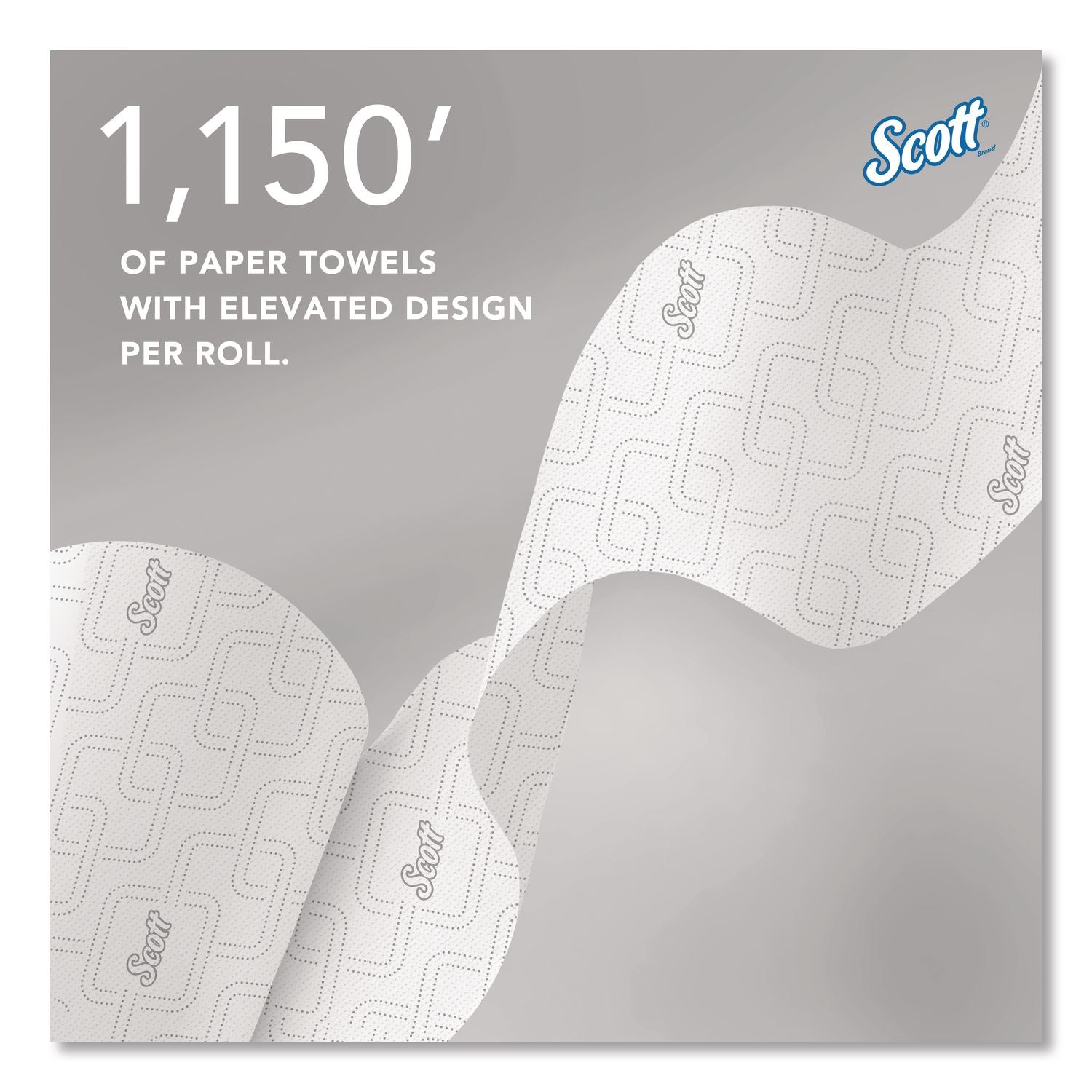 Pro Hard Roll Paper Towels with Elevated Scott Design for Scott Pro Dispenser, Blue Core Only, 1-Ply, 1,150 ft, 6 Rolls/CT