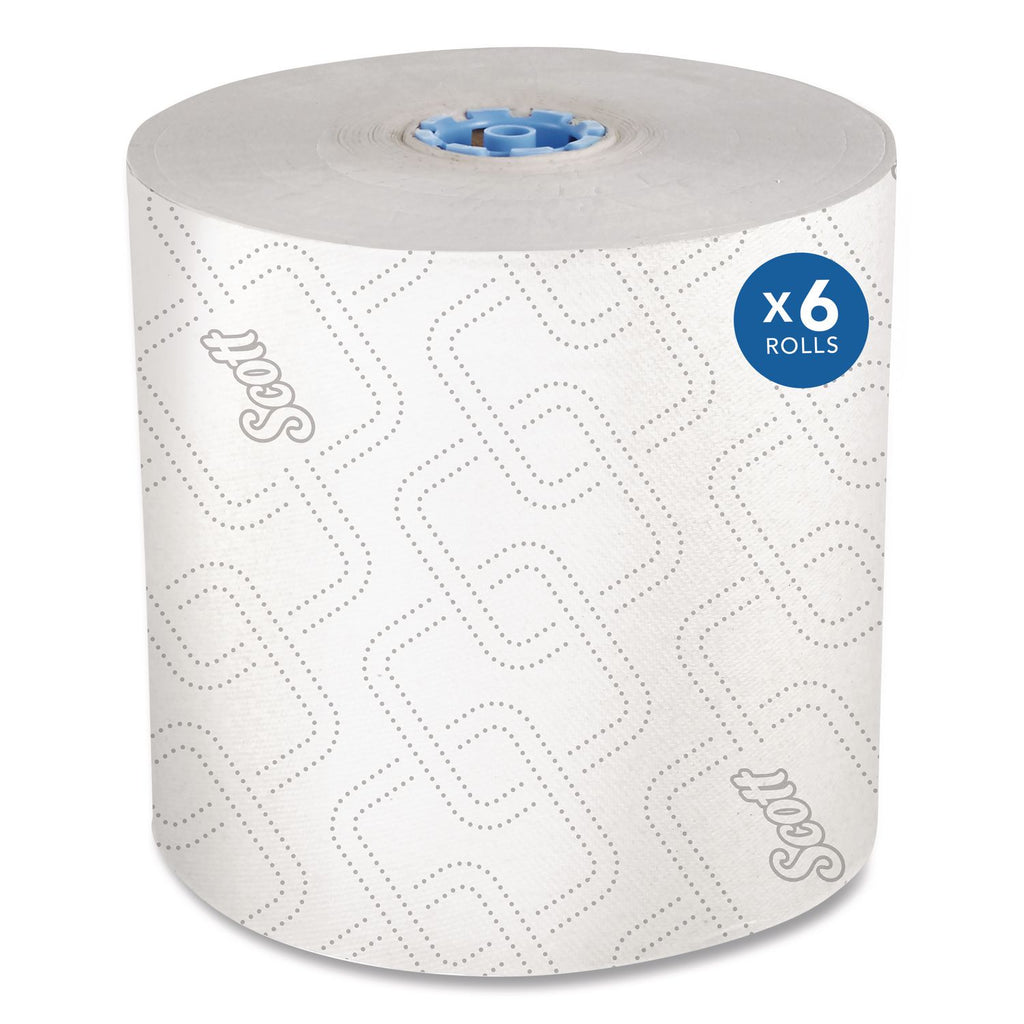 Pro Hard Roll Paper Towels with Elevated Scott Design for Scott Pro Dispenser, Blue Core Only, 1-Ply, 1,150 ft, 6 Rolls/CT