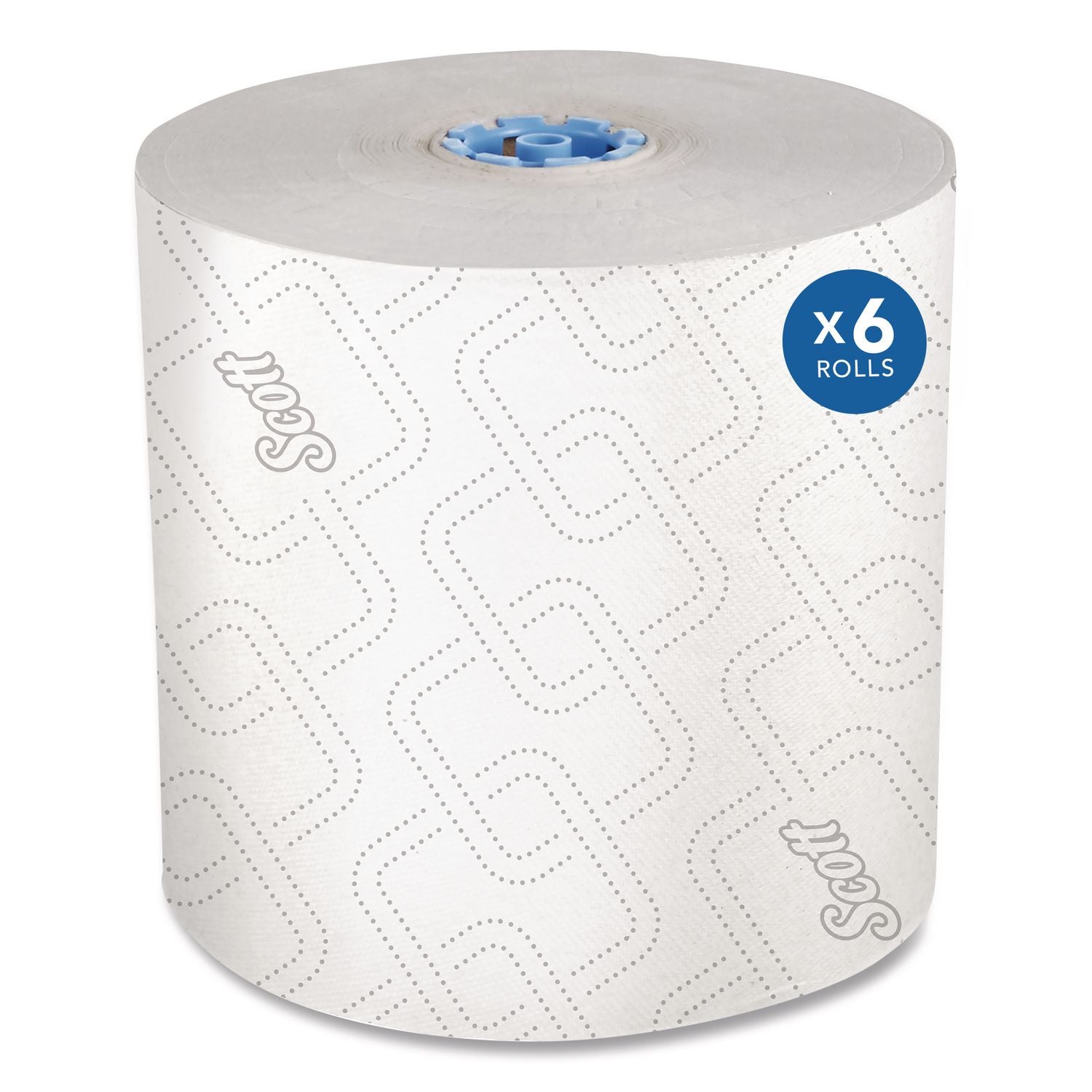 Pro Hard Roll Paper Towels with Elevated Scott Design for Scott Pro Dispenser, Blue Core Only, 1-Ply, 1,150 ft, 6 Rolls/CT