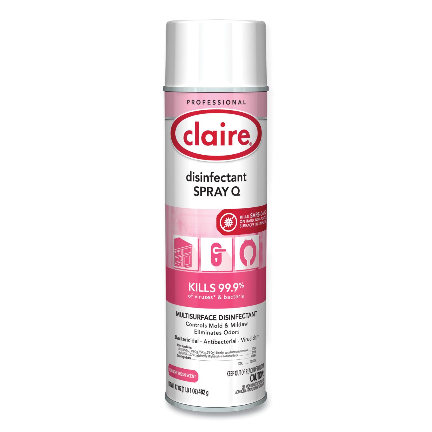 Spray Q Disinfectant, Country Fresh Scent, 17 oz Aerosol Spray, Dozen