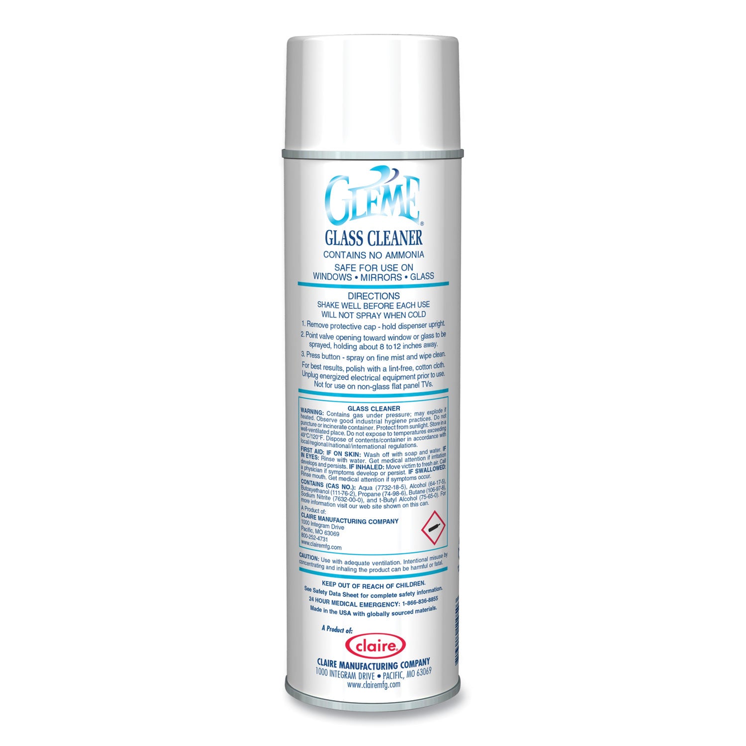 gleme-glass-cleaner-fresh-scent-19-oz-aerosol-spray-dozen_cgc050 - 3