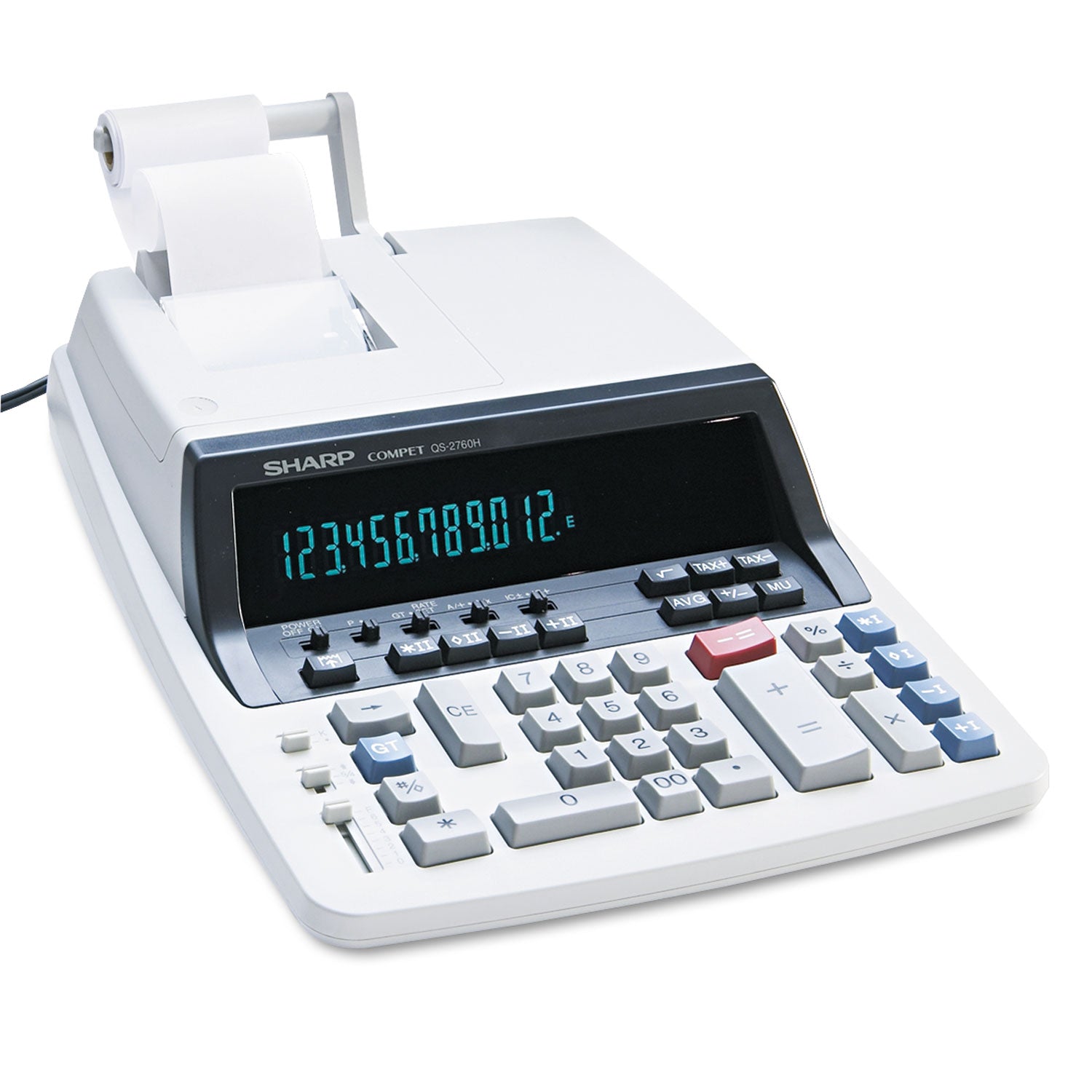 QS-2760H Two-Color Ribbon Printing Calculator, Black/Red Print, 4.8 Lines/Sec - 