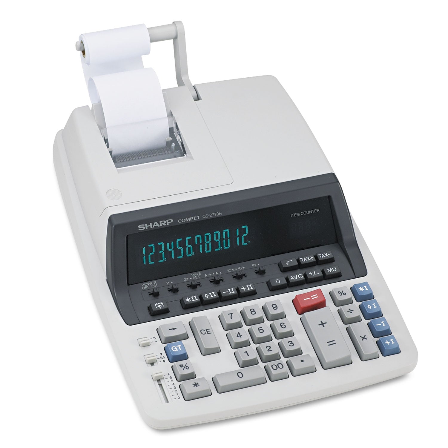 QS-2770H Two-Color Ribbon Printing Calculator, Black/Red Print, 4.8 Lines/Sec - 