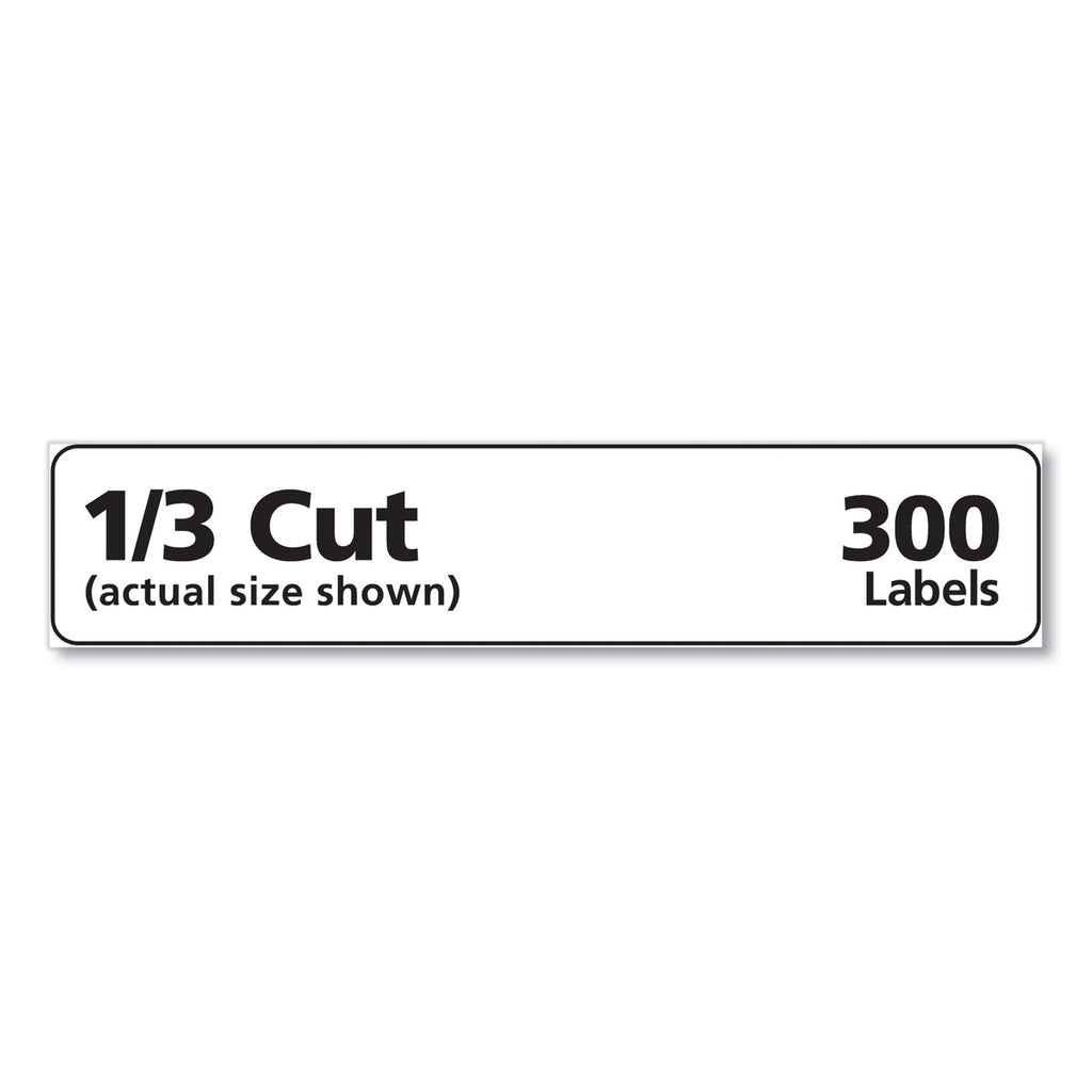 Mini-Sheets Permanent File Folder Labels, 0.66 x 3.44, White, 12/Sheet, 25 Sheets/Pack