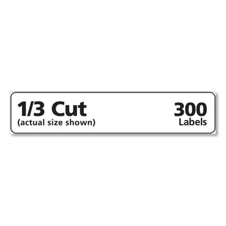 Mini-Sheets Permanent File Folder Labels, 0.66 x 3.44, White, 12/Sheet, 25 Sheets/Pack