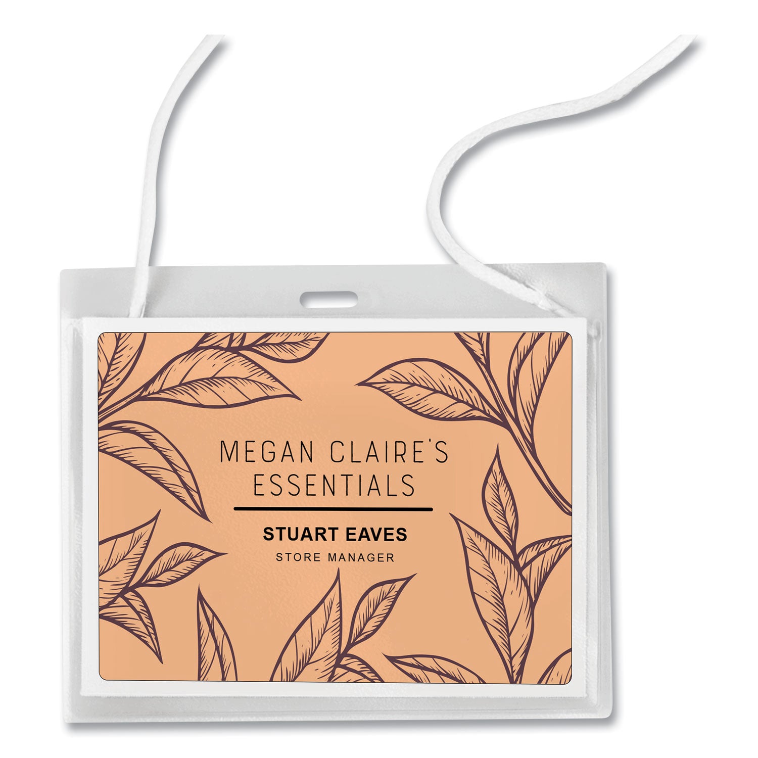 Secure Top Hanging-Style Badge Holders, Horizontal, 4w x 3h, Clear, 100/Box