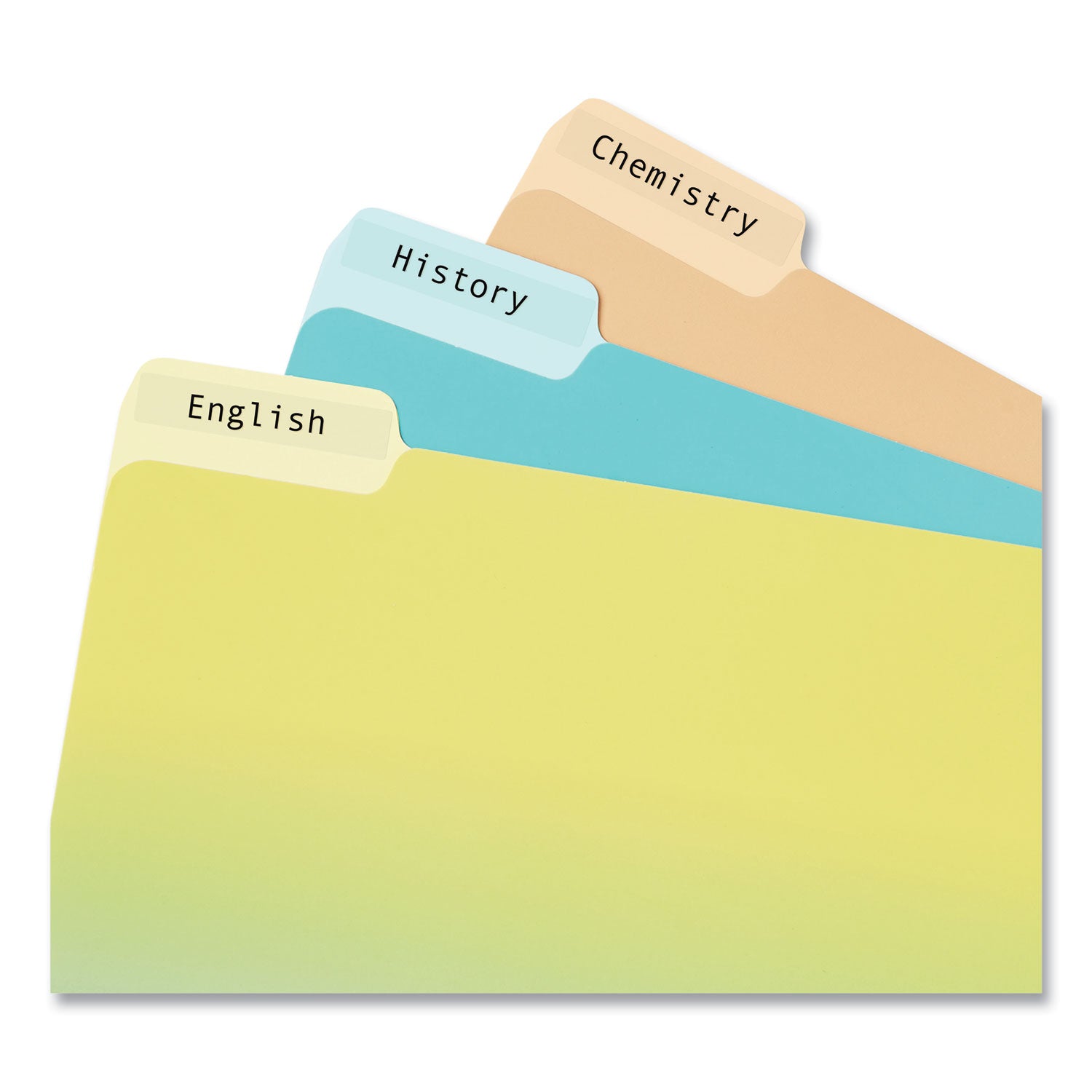 Clear Permanent File Folder Labels with Sure Feed Technology, 0.66 x 3.44, Clear, 30/Sheet, 15 Sheets/Pack