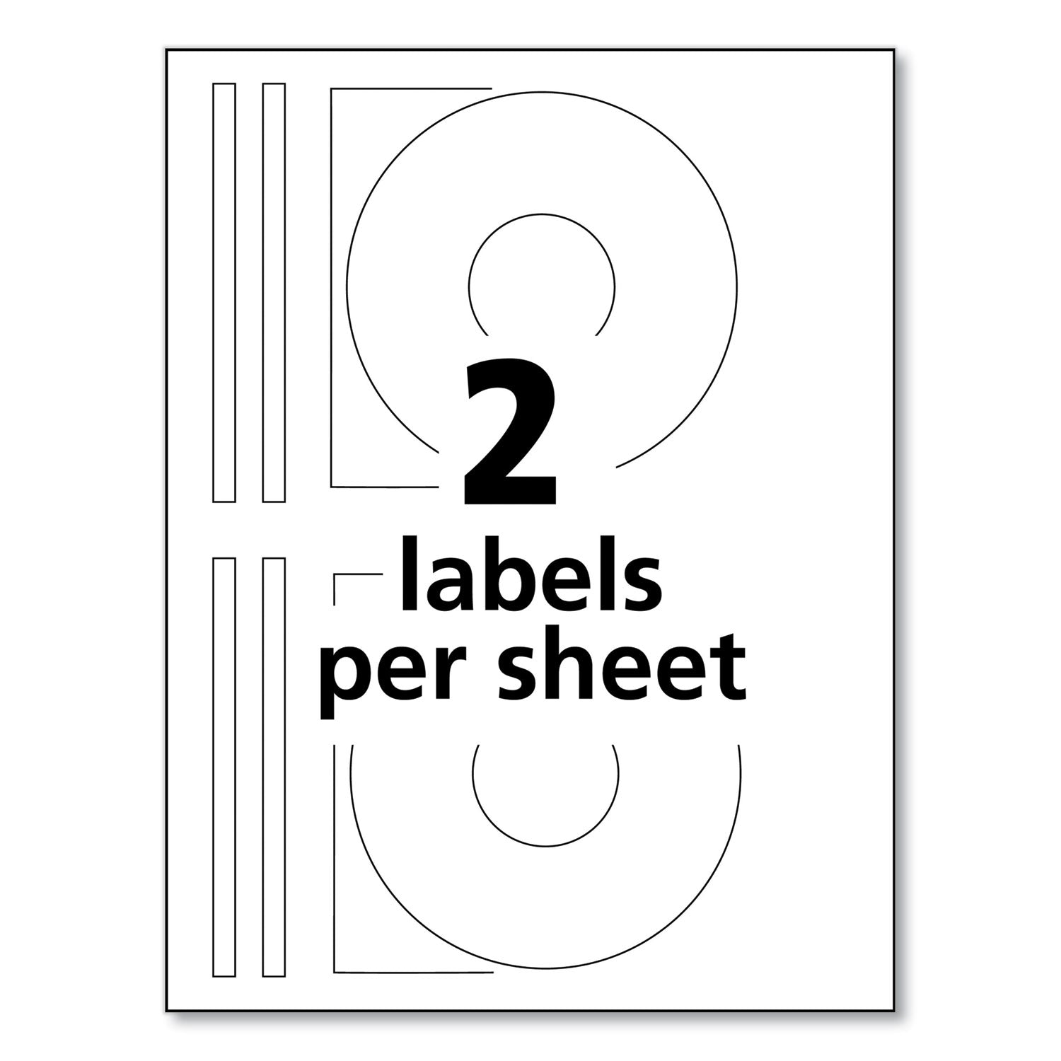 Laser CD Labels, Matte White, 100/Pack - 