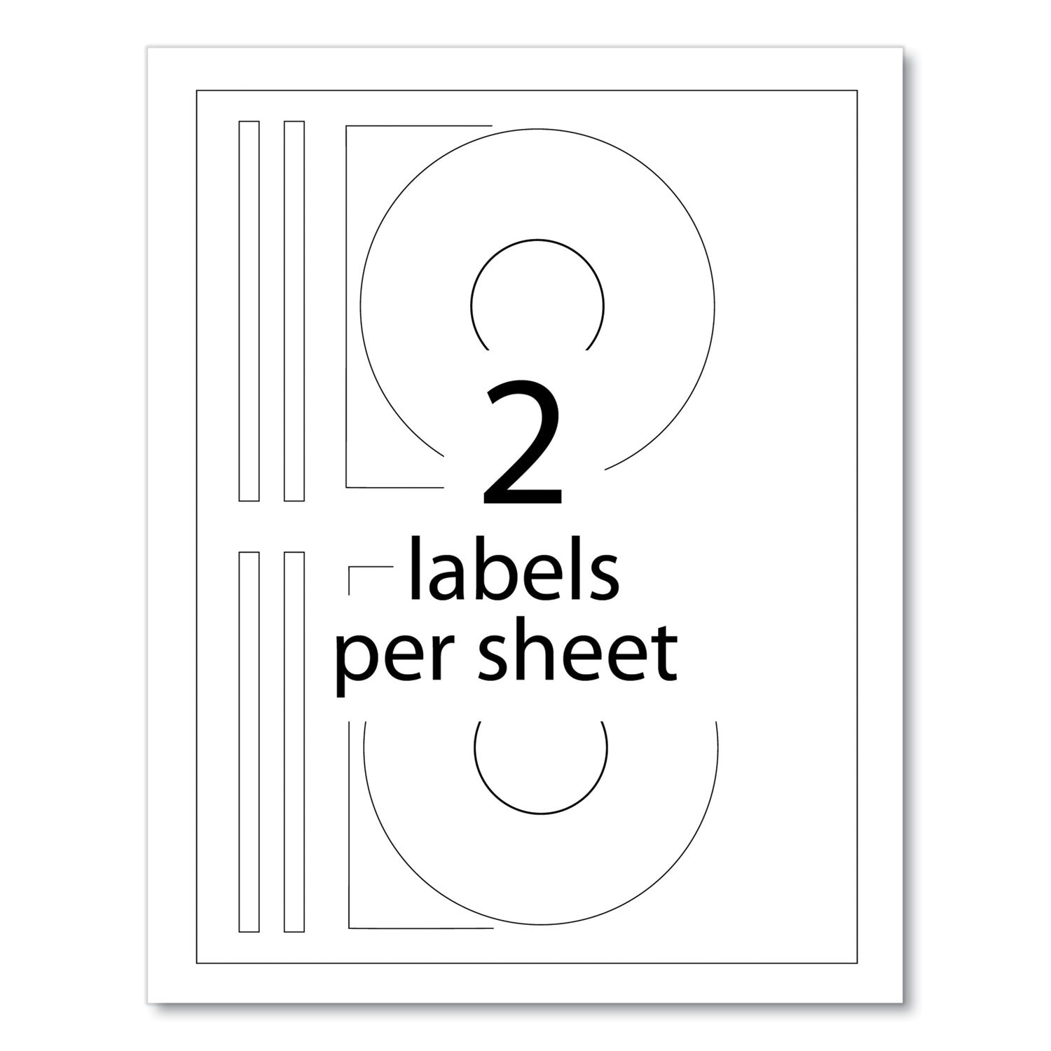 Inkjet CD Labels, Matte White, 100/Pack - 