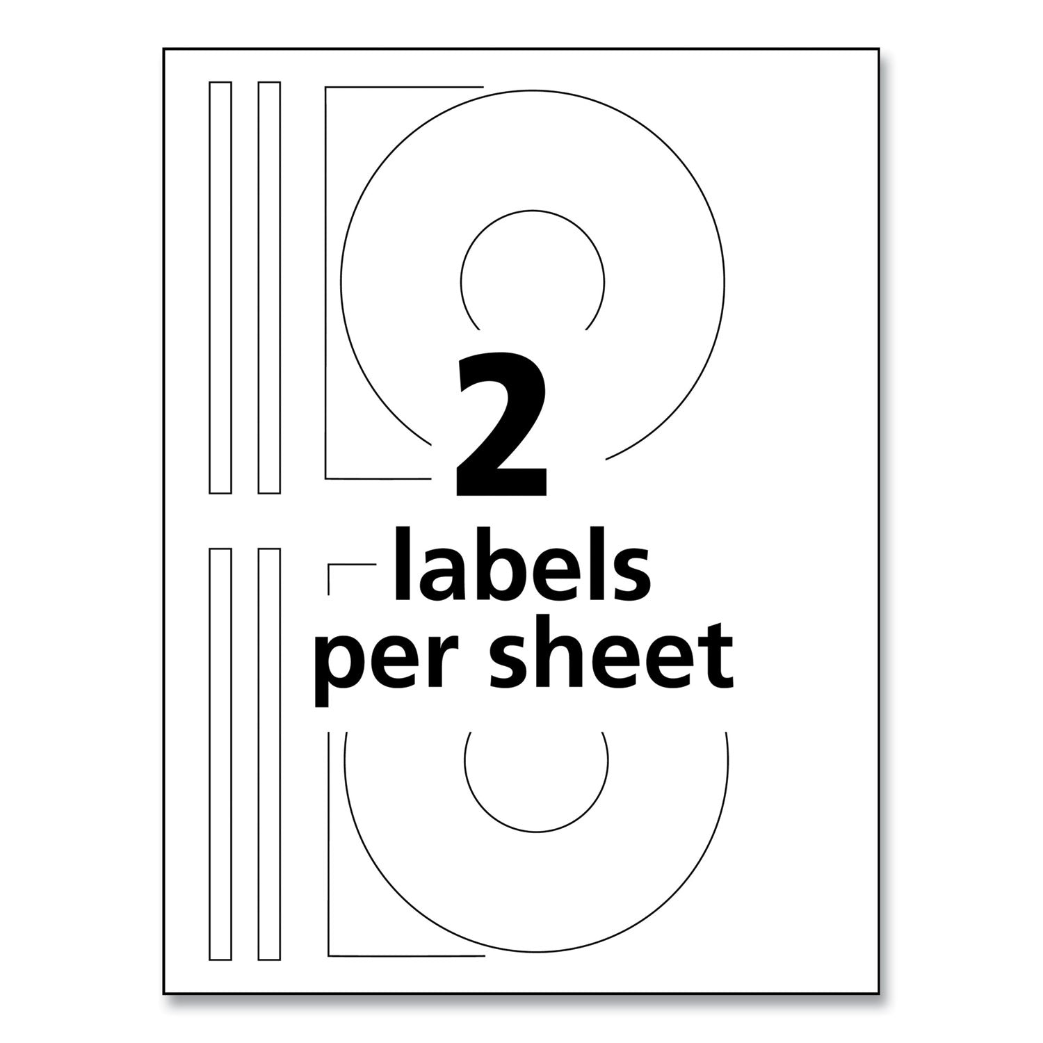 Inkjet Full-Face CD Labels, Glossy White, 20/Pack - 