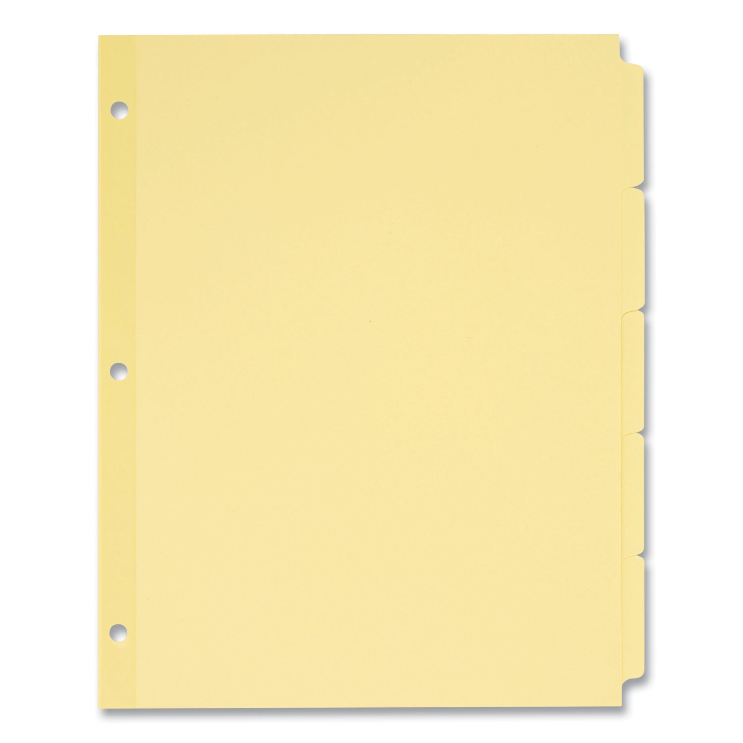 Write and Erase Plain-Tab Paper Dividers, 5-Tab, 11 x 8.5, Buff, 36 Sets - 