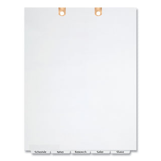 Write and Erase Tab Dividers for Classification Folders, Narrow Bottom Tab, 5-Tab, 11 x 8.5, 1 Set - 