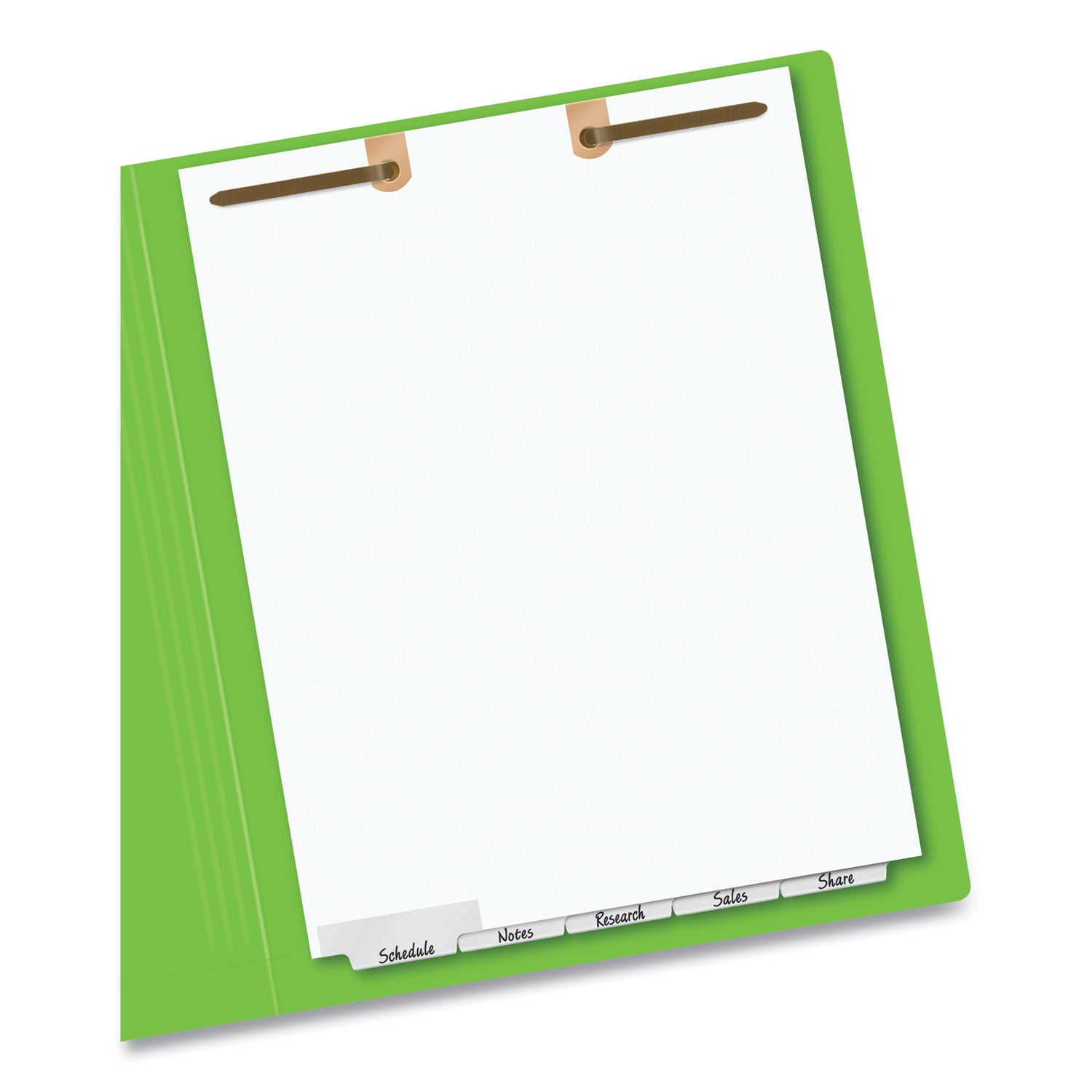 Write and Erase Tab Dividers for Classification Folders, Narrow Bottom Tab, 5-Tab, 11 x 8.5, 1 Set - 