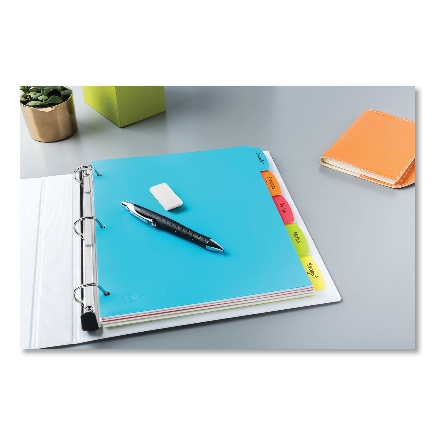 big-tab-write-and-erase-durable-plastic-dividers-5-tab-11-x-85-assorted-1-set_ave16129 - 5