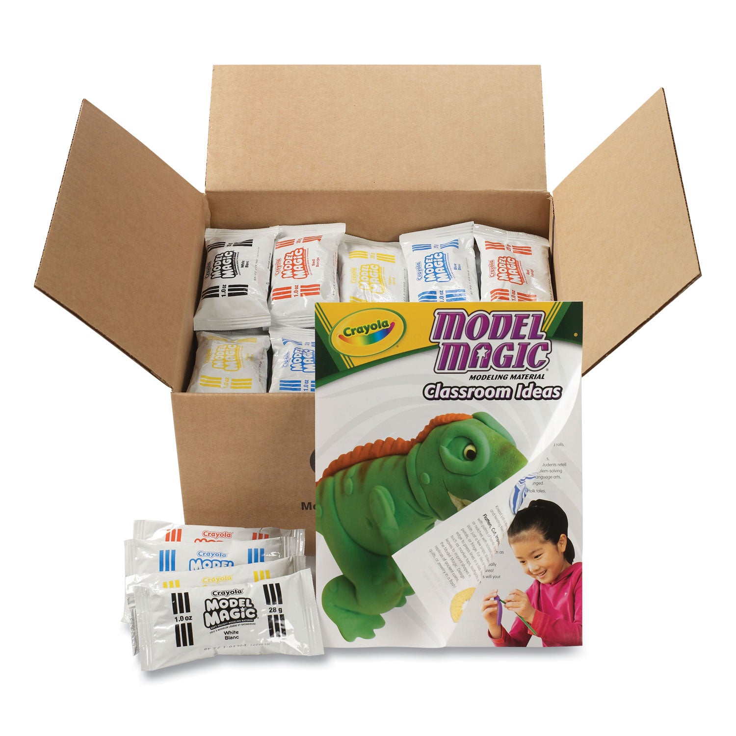 Model Magic Modeling Compound, 1 oz Packs, 75 Packs, Assorted Colors, 6 lbs 13 oz - 